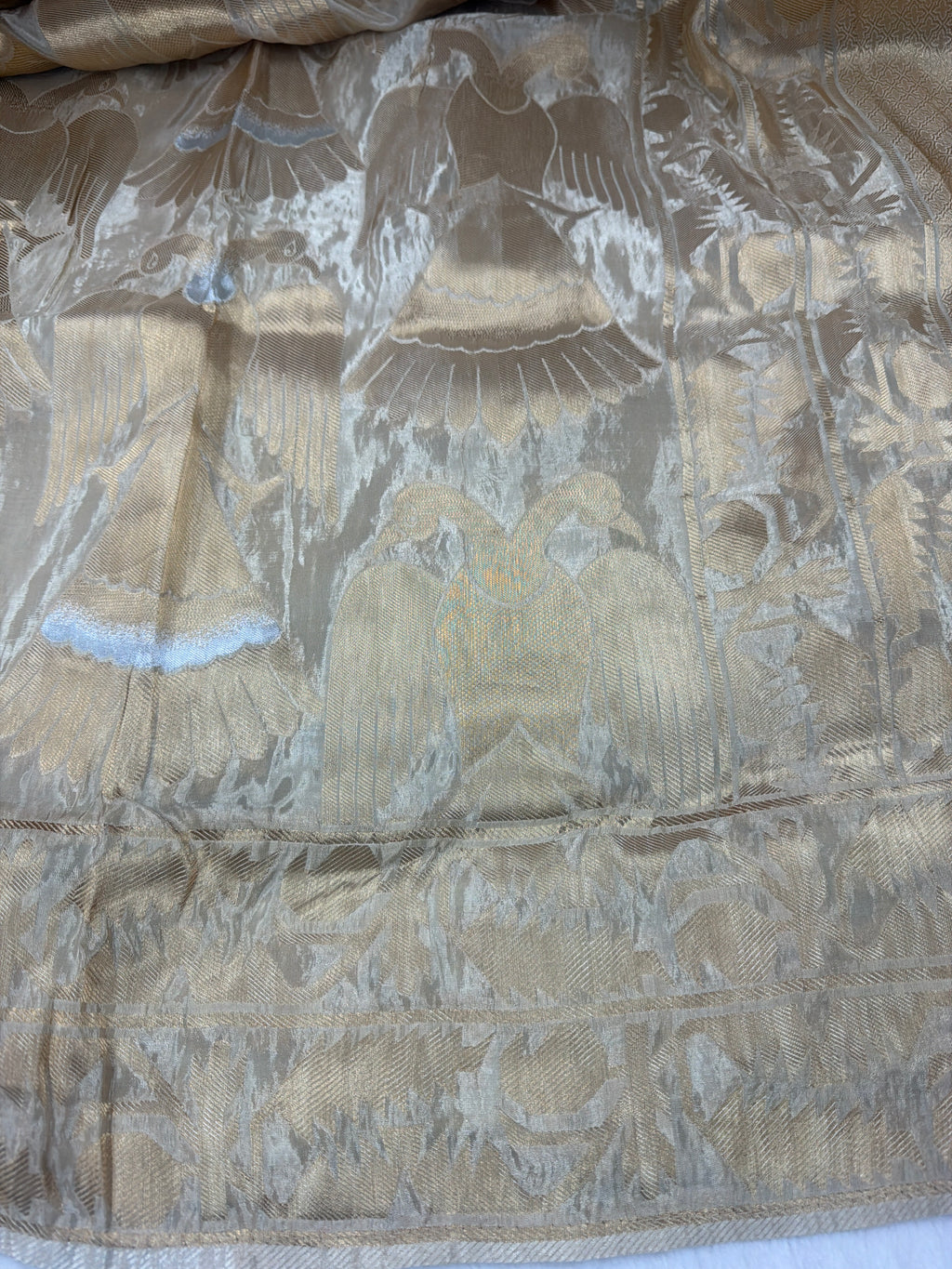 Banaras Saree with Stitched Maggam Work Blouse