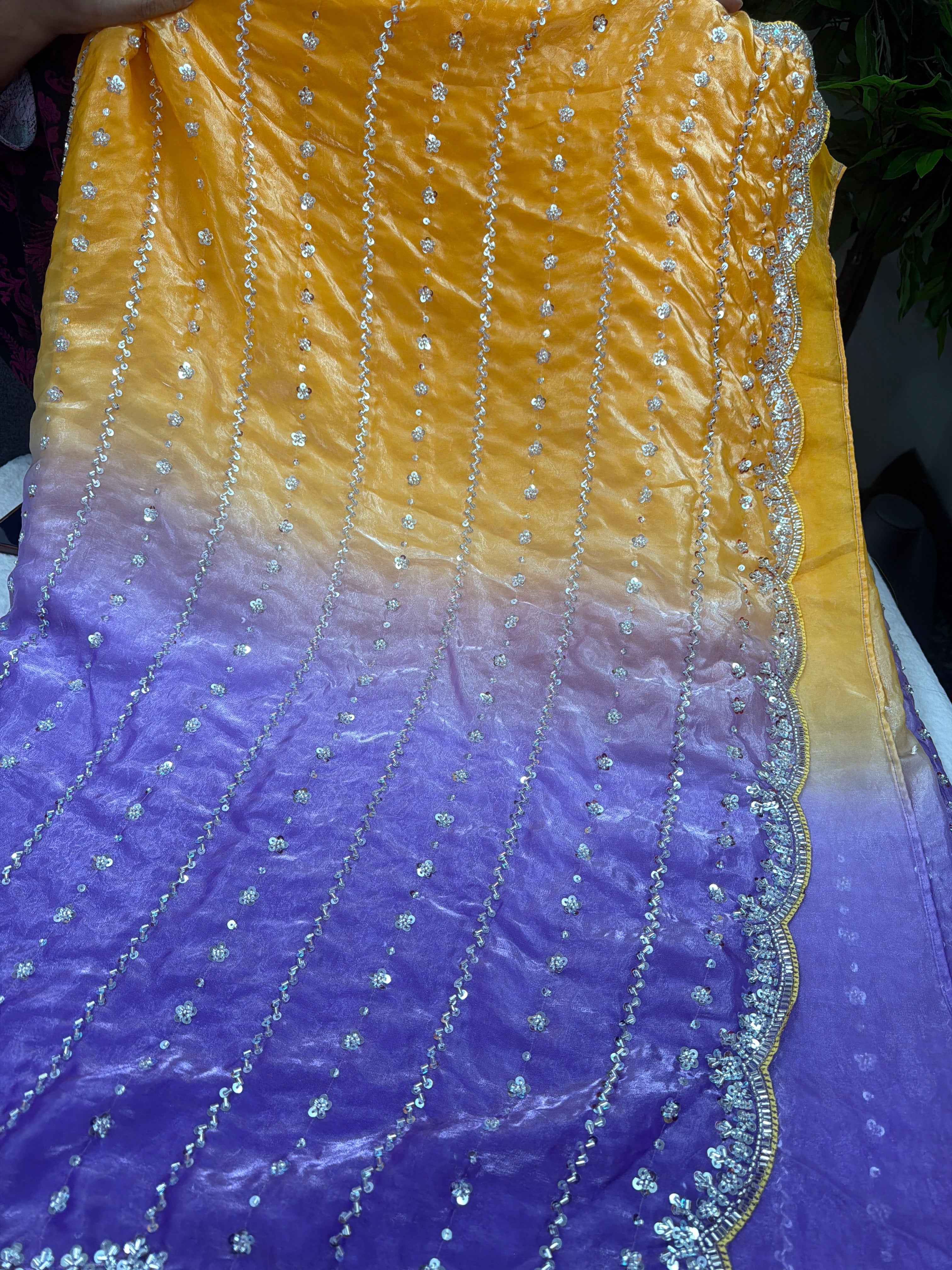 Premium quality party wear sarees with stitched blouse ✨