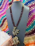 Elegant Beads Long Haram Set with Matching Earrings