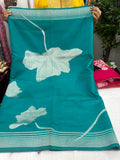 Tussar saree with stiched blouse