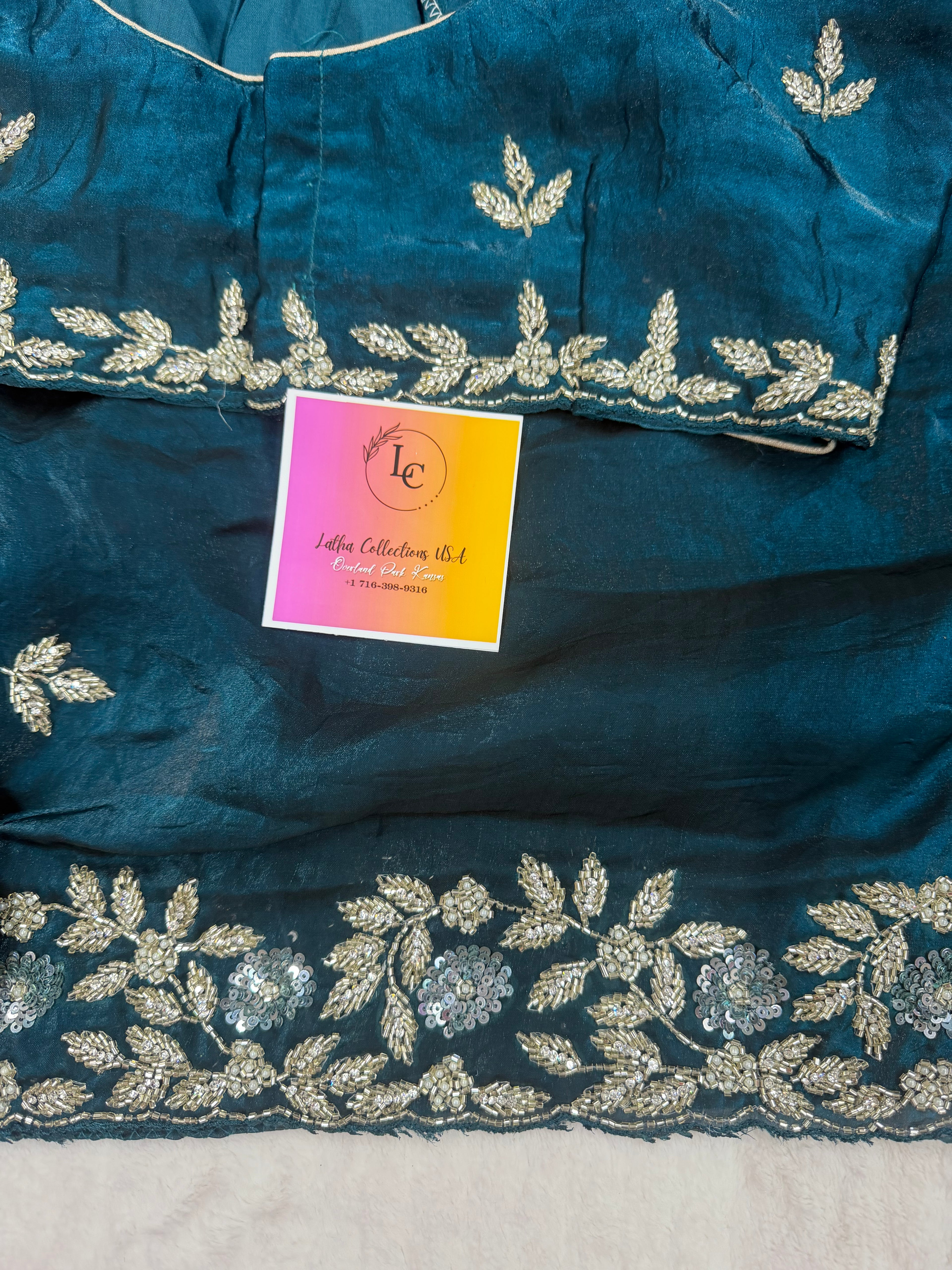 Premium party wear saree with stiched blouse