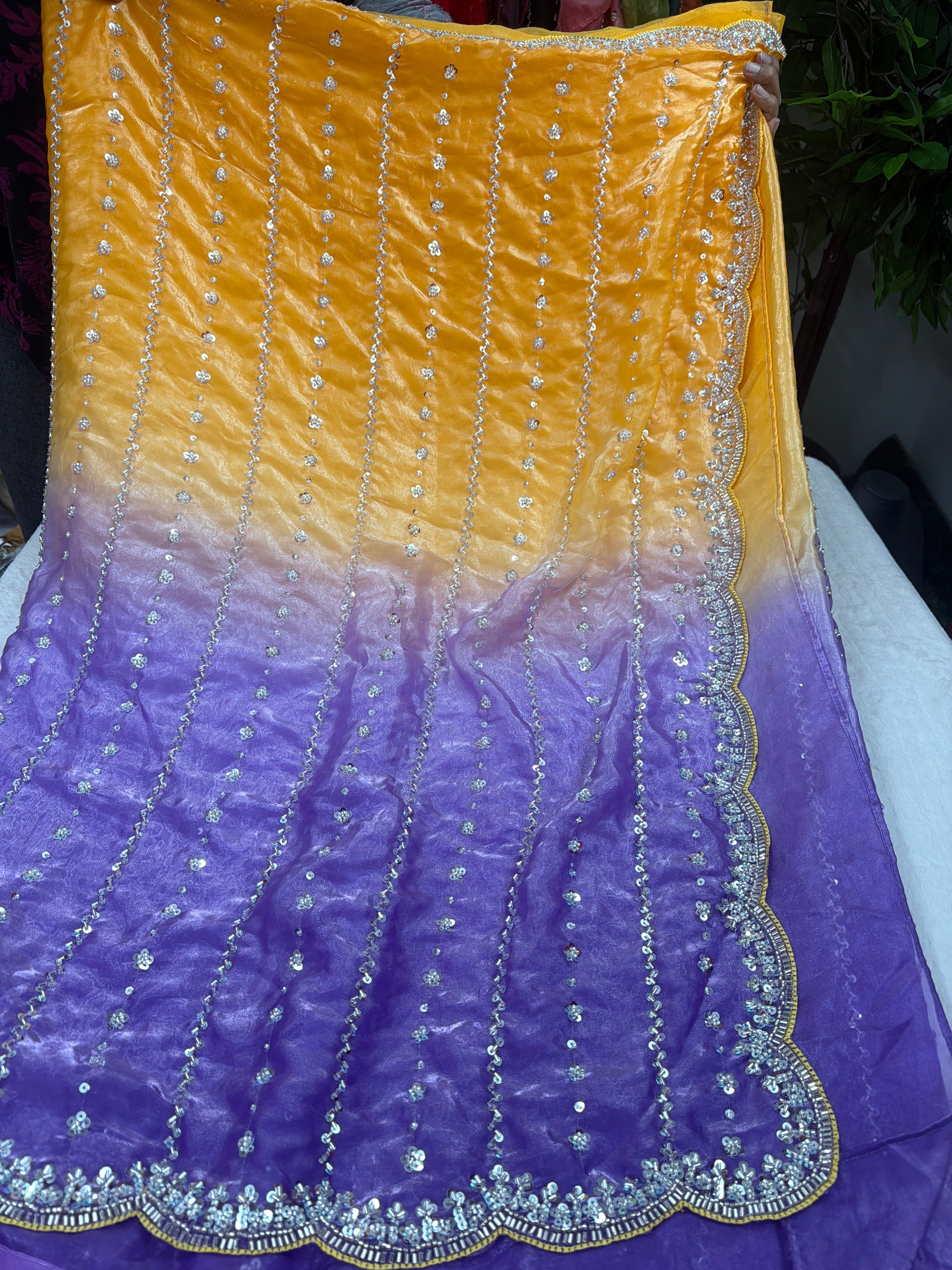 Premium quality party wear sarees with stitched blouse ✨