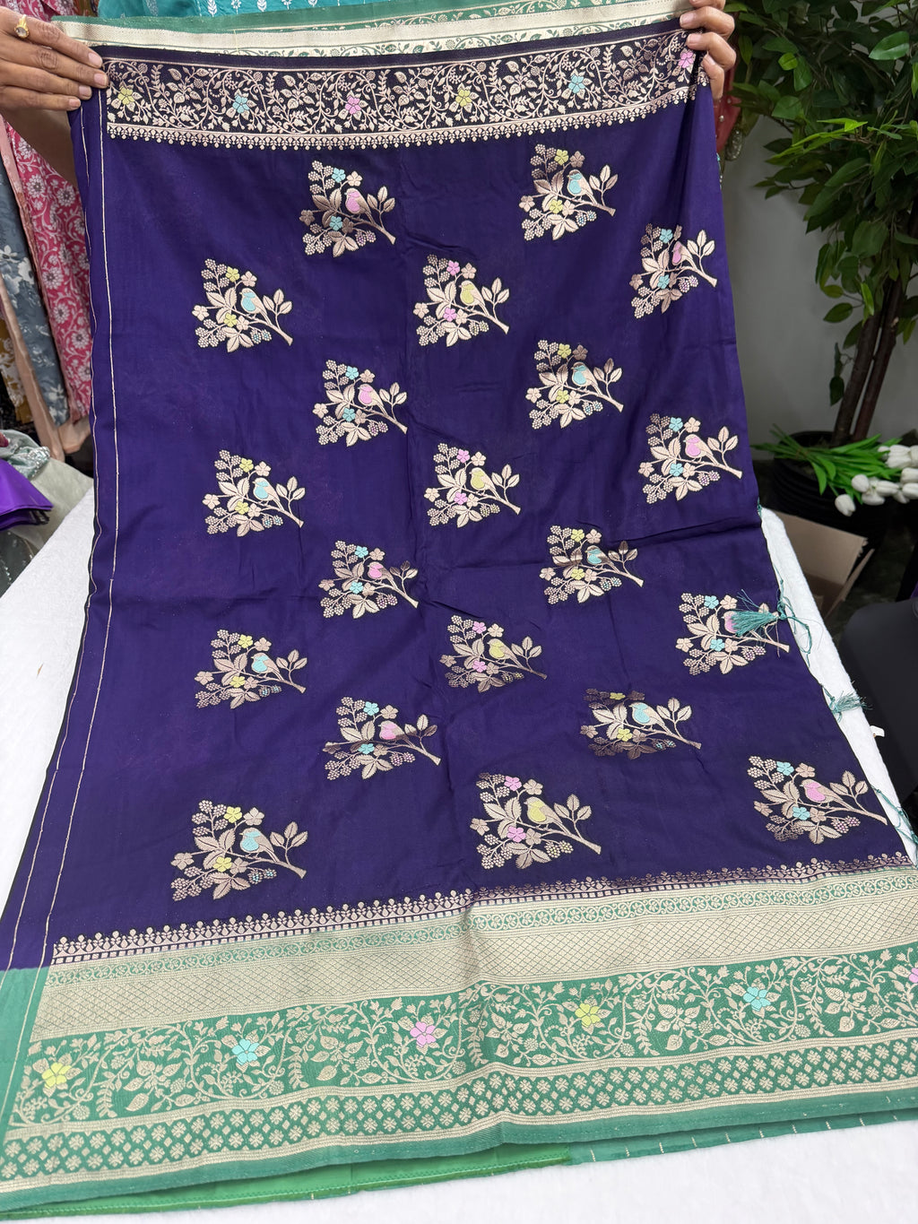 Saree with stiched blouse