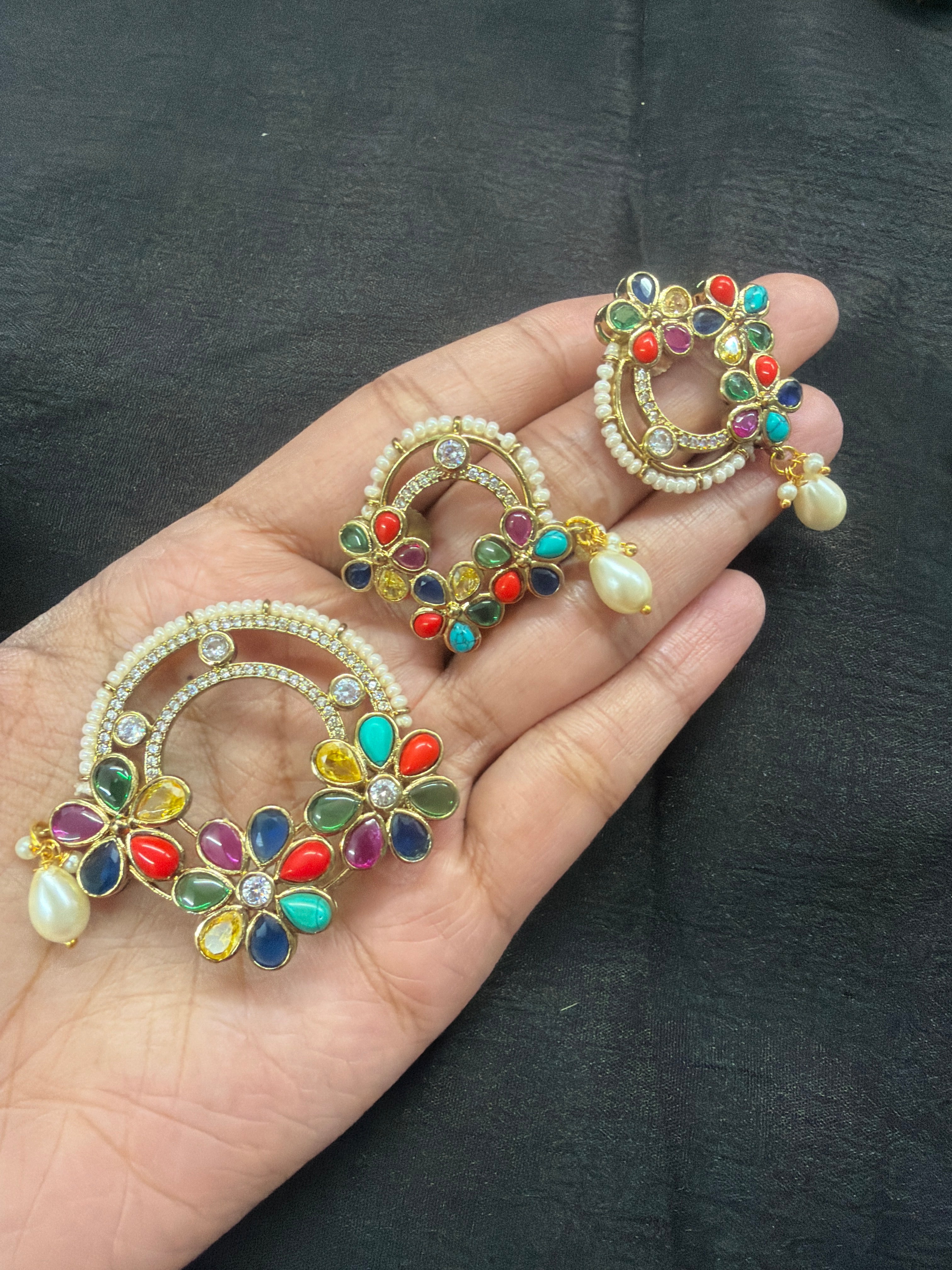 Elegant pendant set paired with earrings