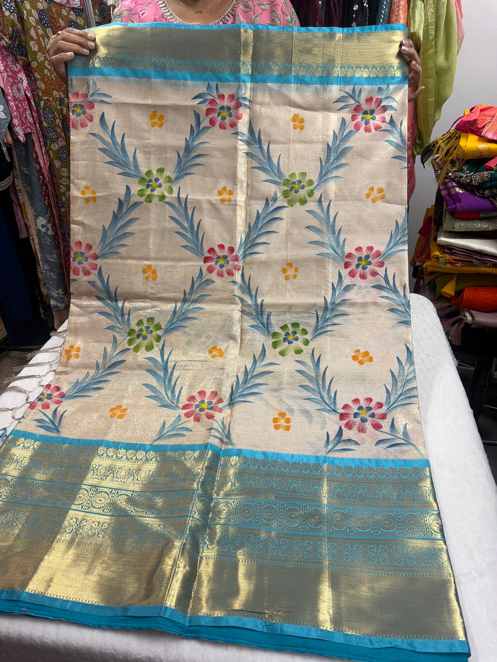 Sarees with stiched blouse