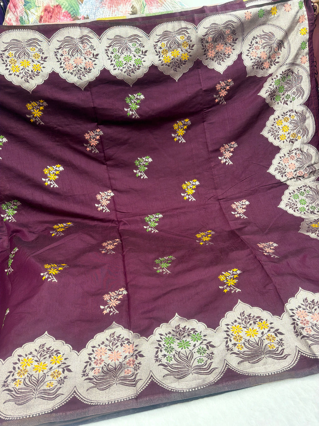 Premium Tussar saree with stitched blouse