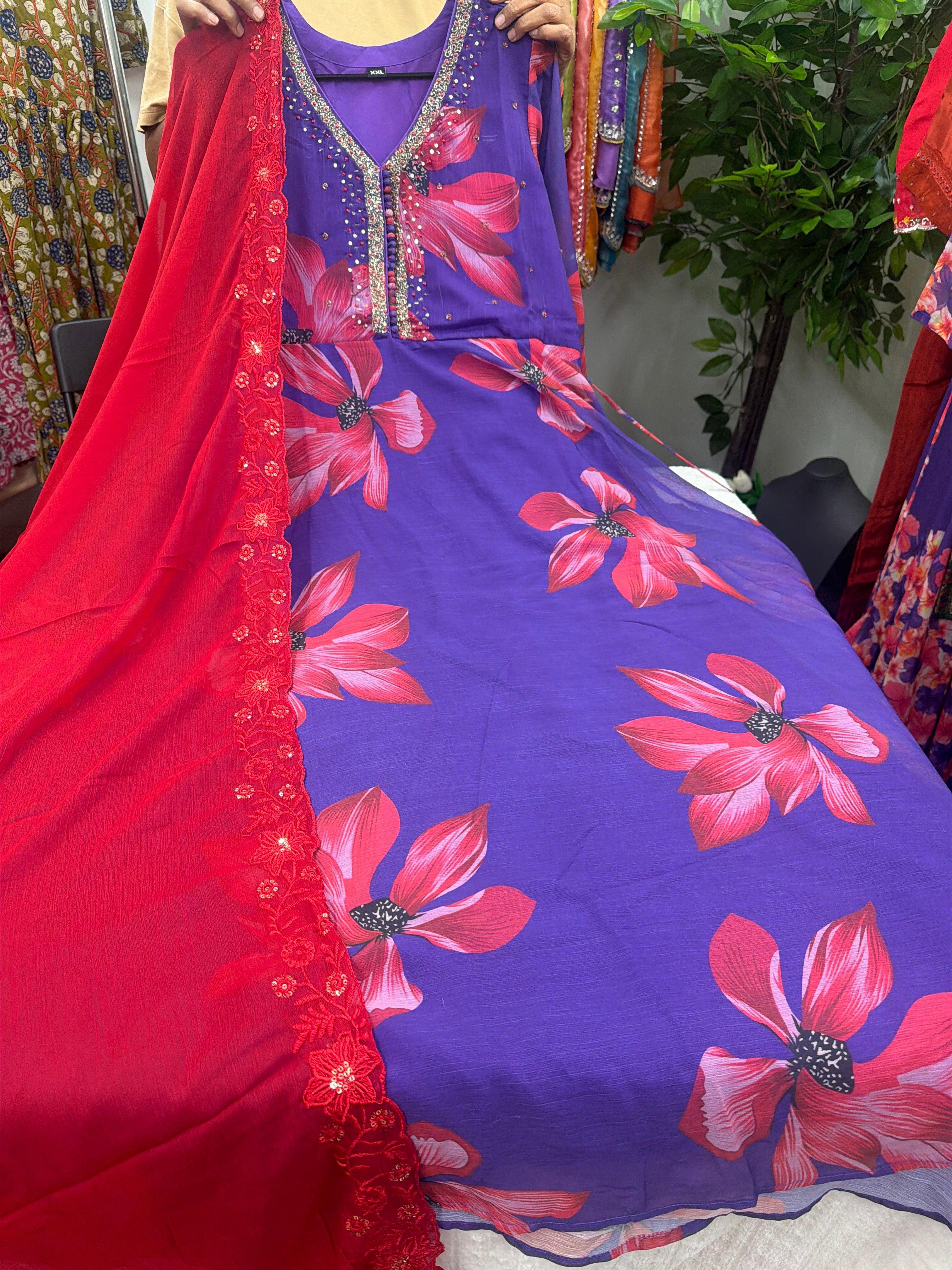 frock-style outfits with dupatta