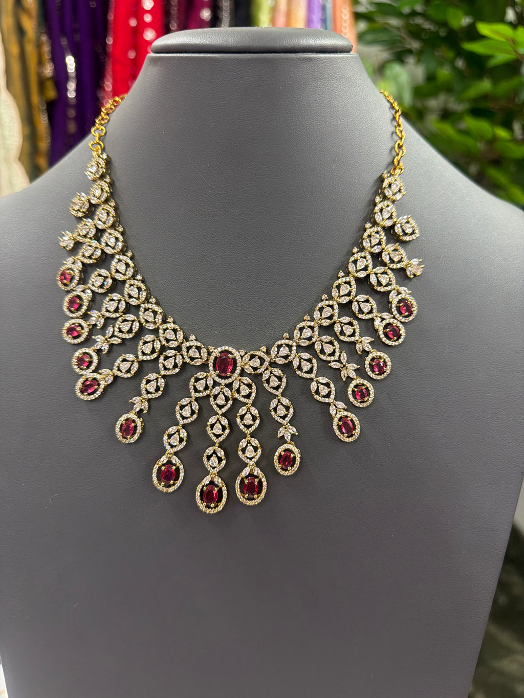 Heavy Designer Necklace Set with Earrings