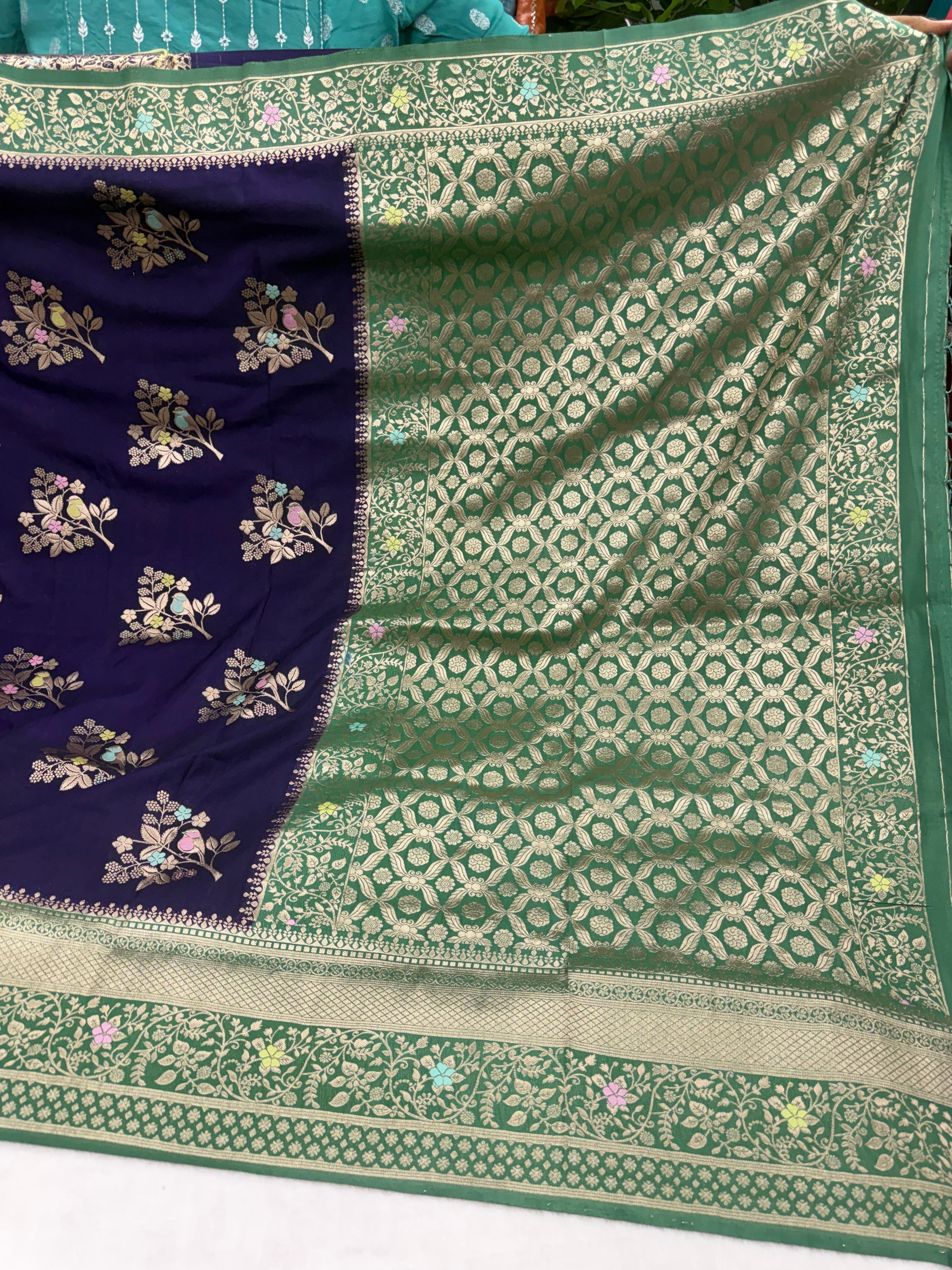 Saree with stiched blouse