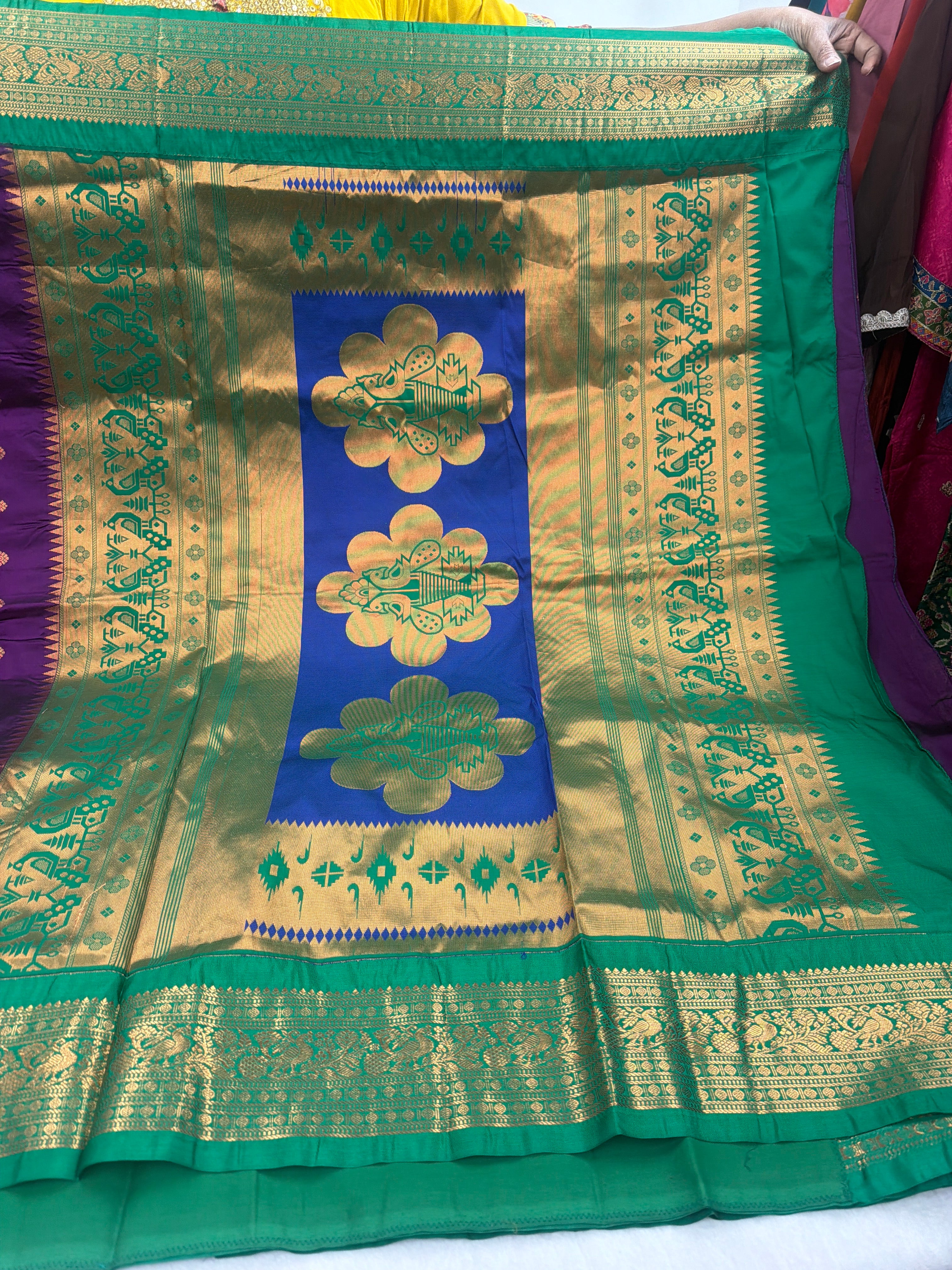 Semi gadwal saree with stiched blouse
