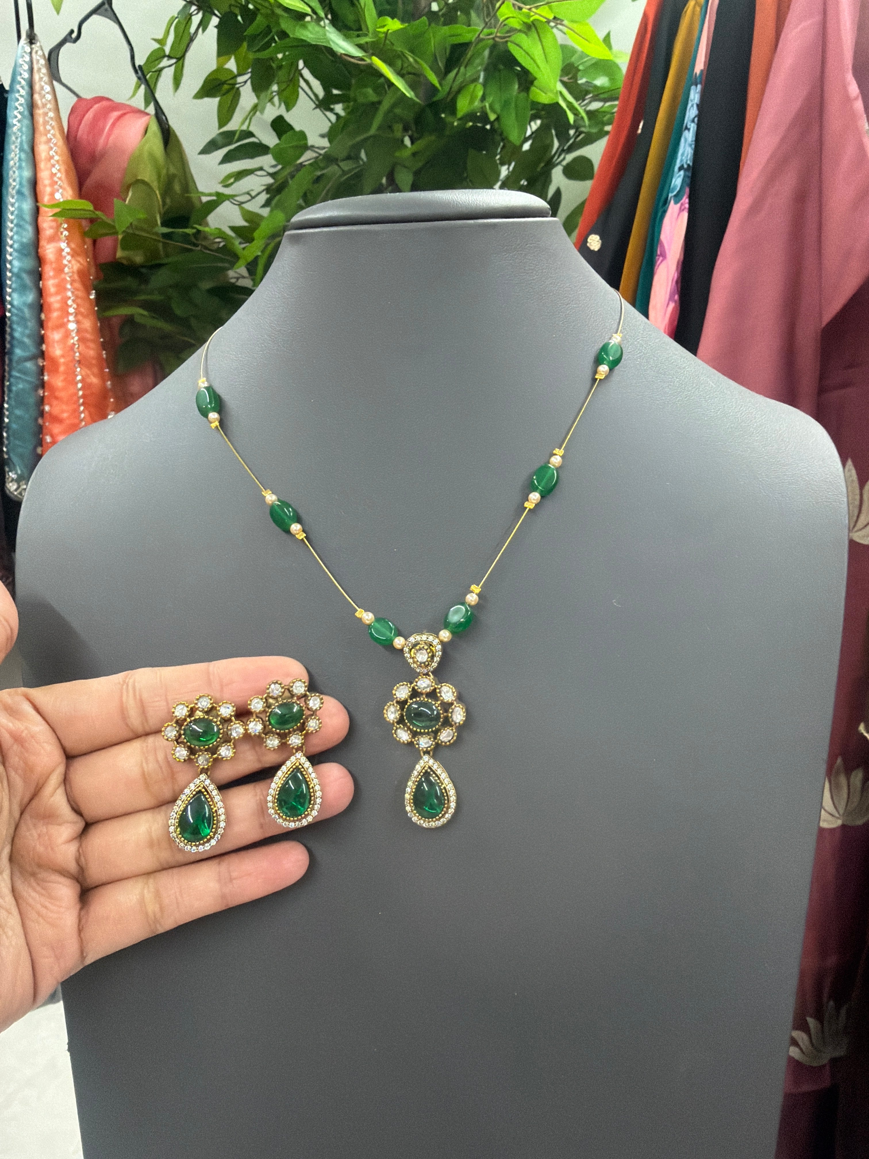 Stylish Invisible Chain with Earrings