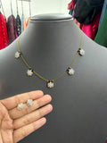 Invisible chain with earrings