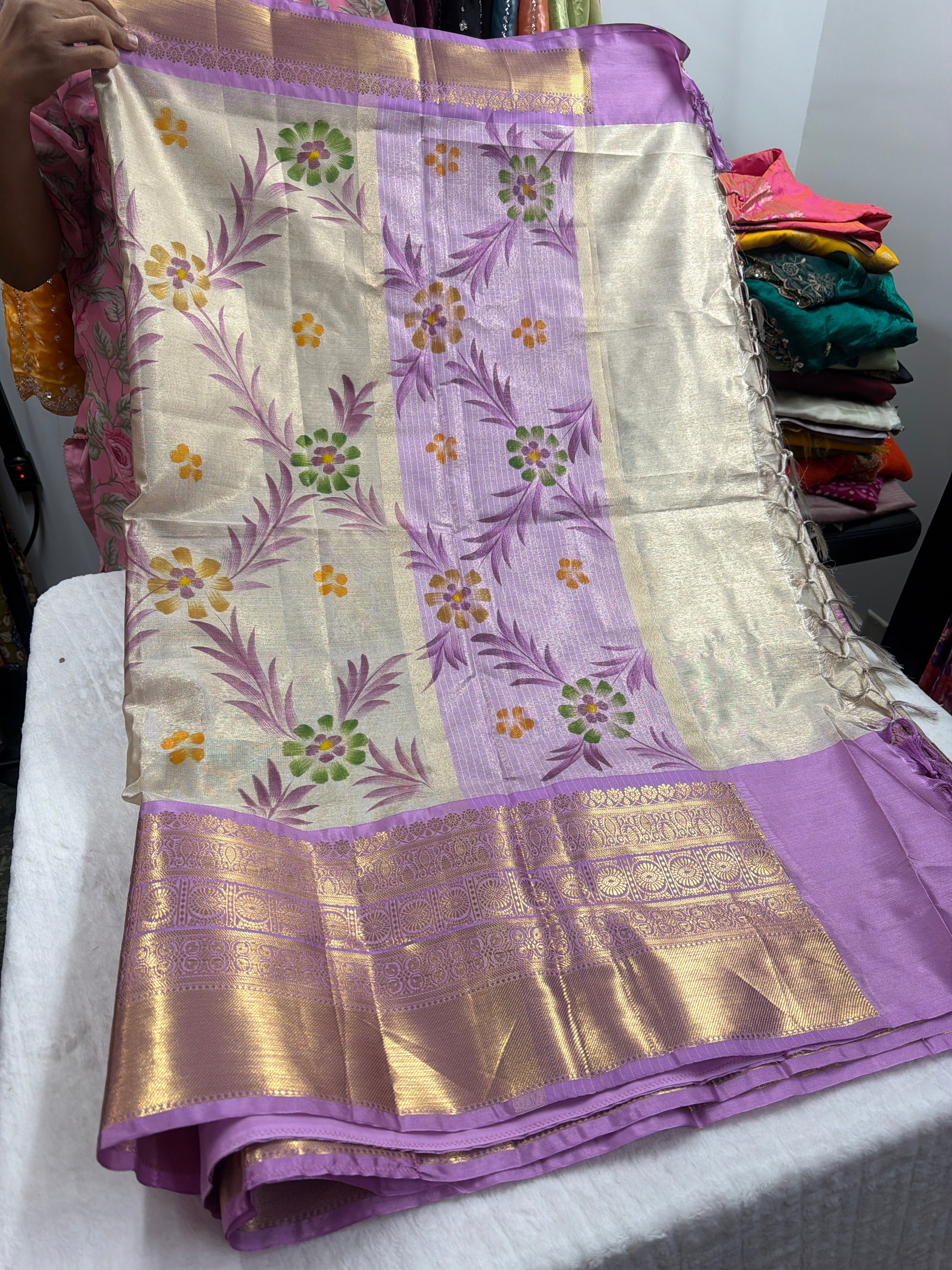 Saree with stiched blouse