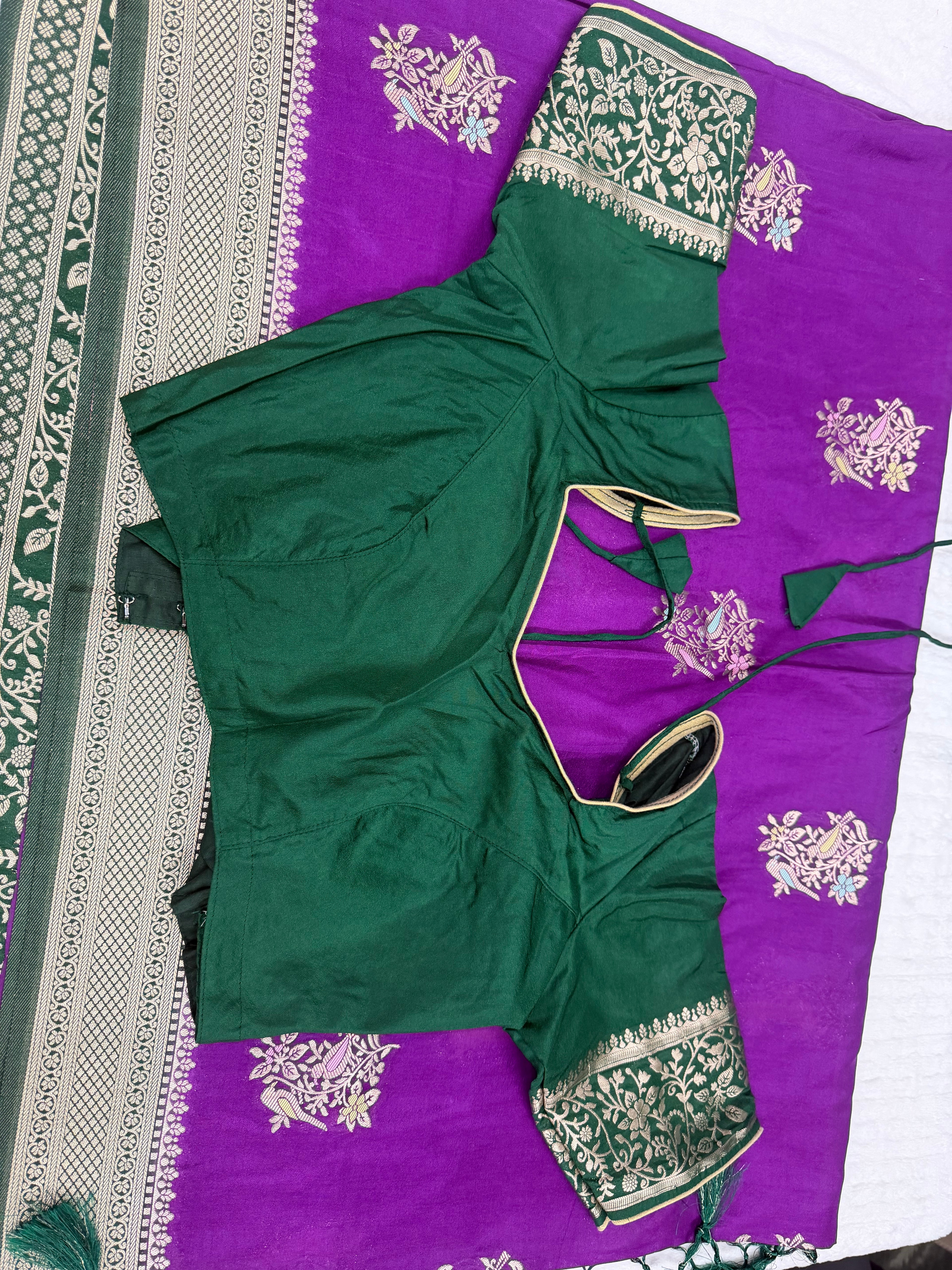 Saree with stiched blouse