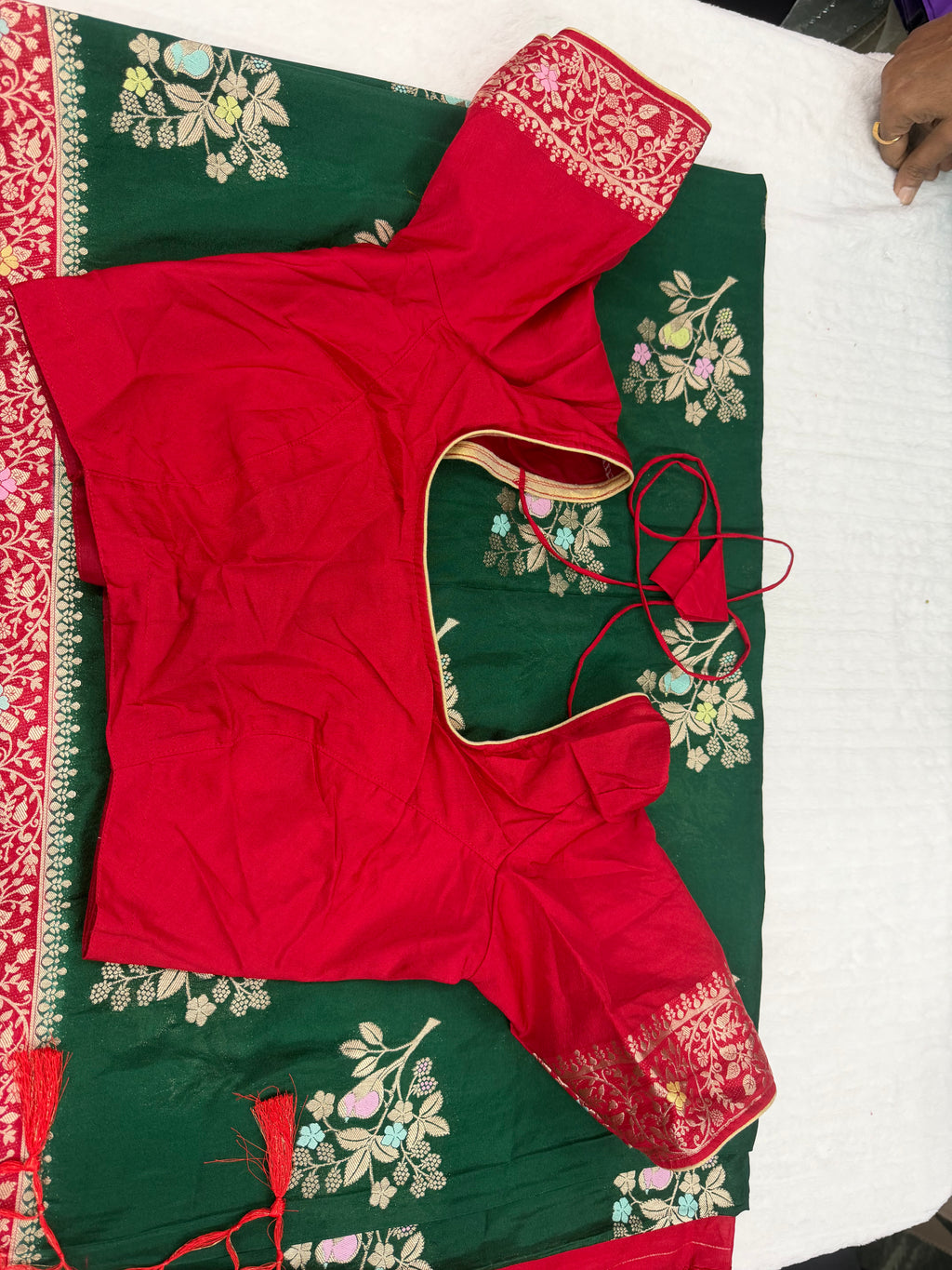 Saree with stiched blouse