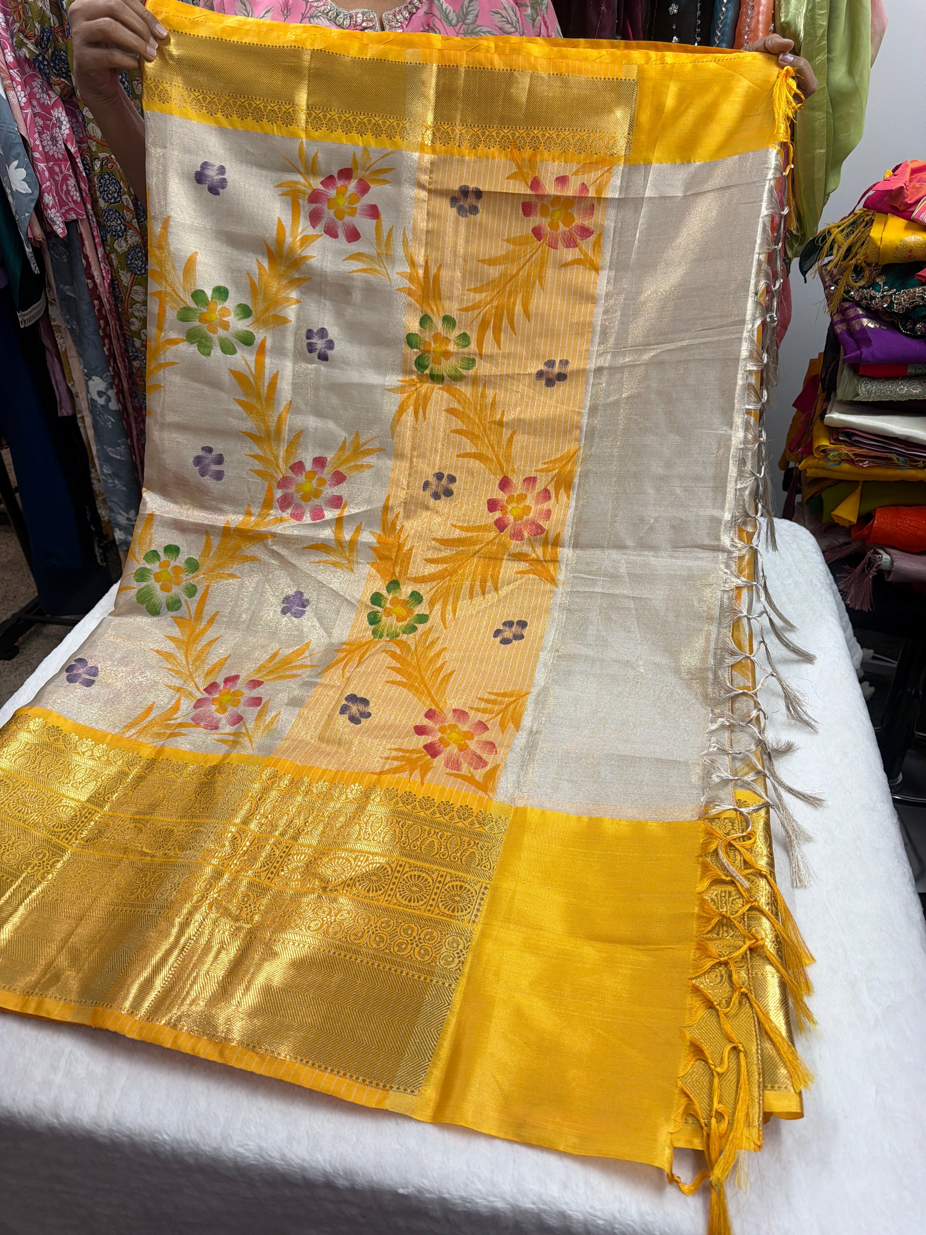 Sarees with stiched blouse