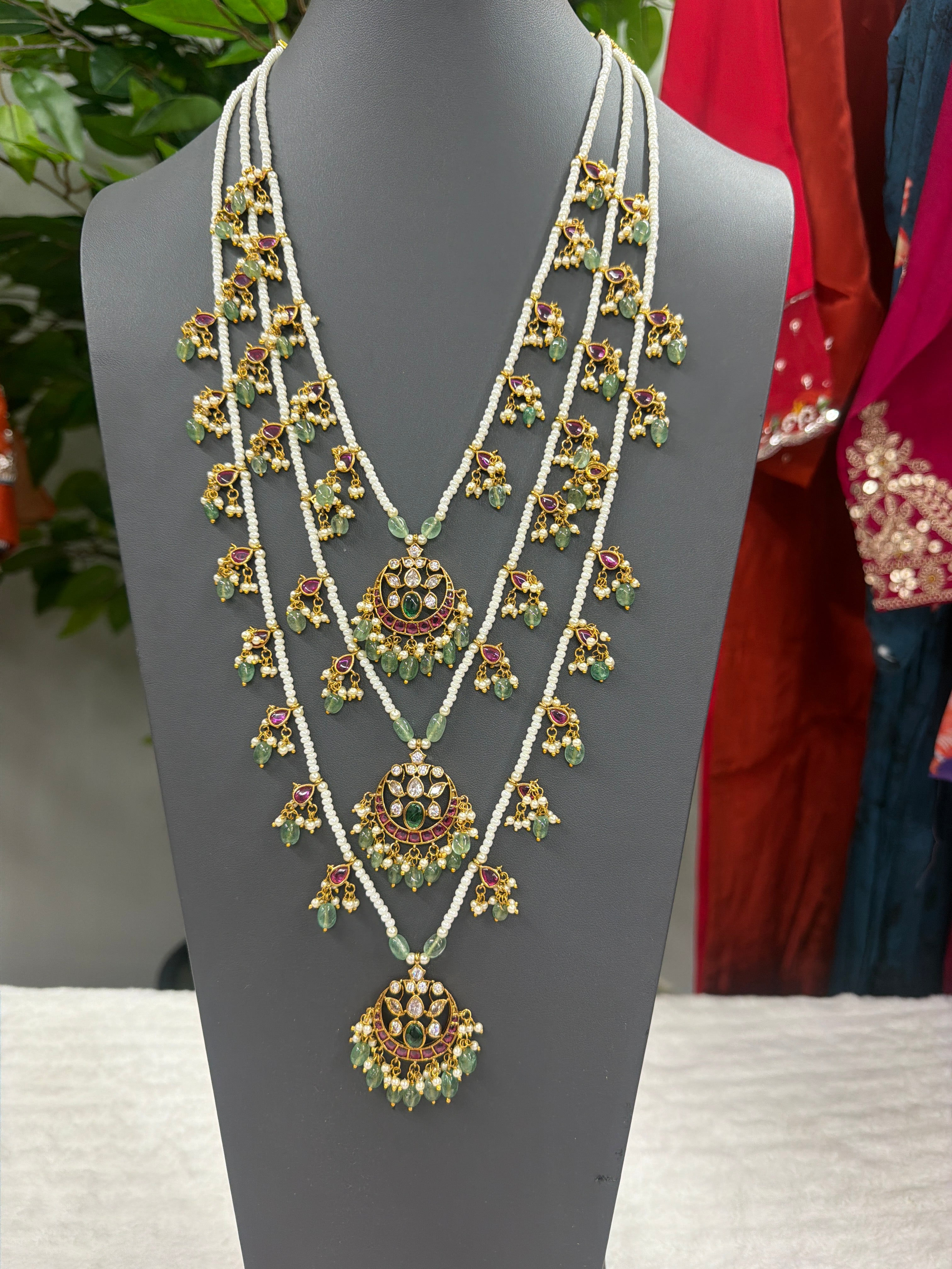 Rajashree Multi-Layer Pearl Haram