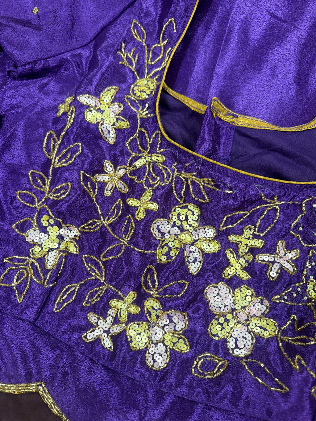 Chinon Crepe Saree with Stitched Blouse