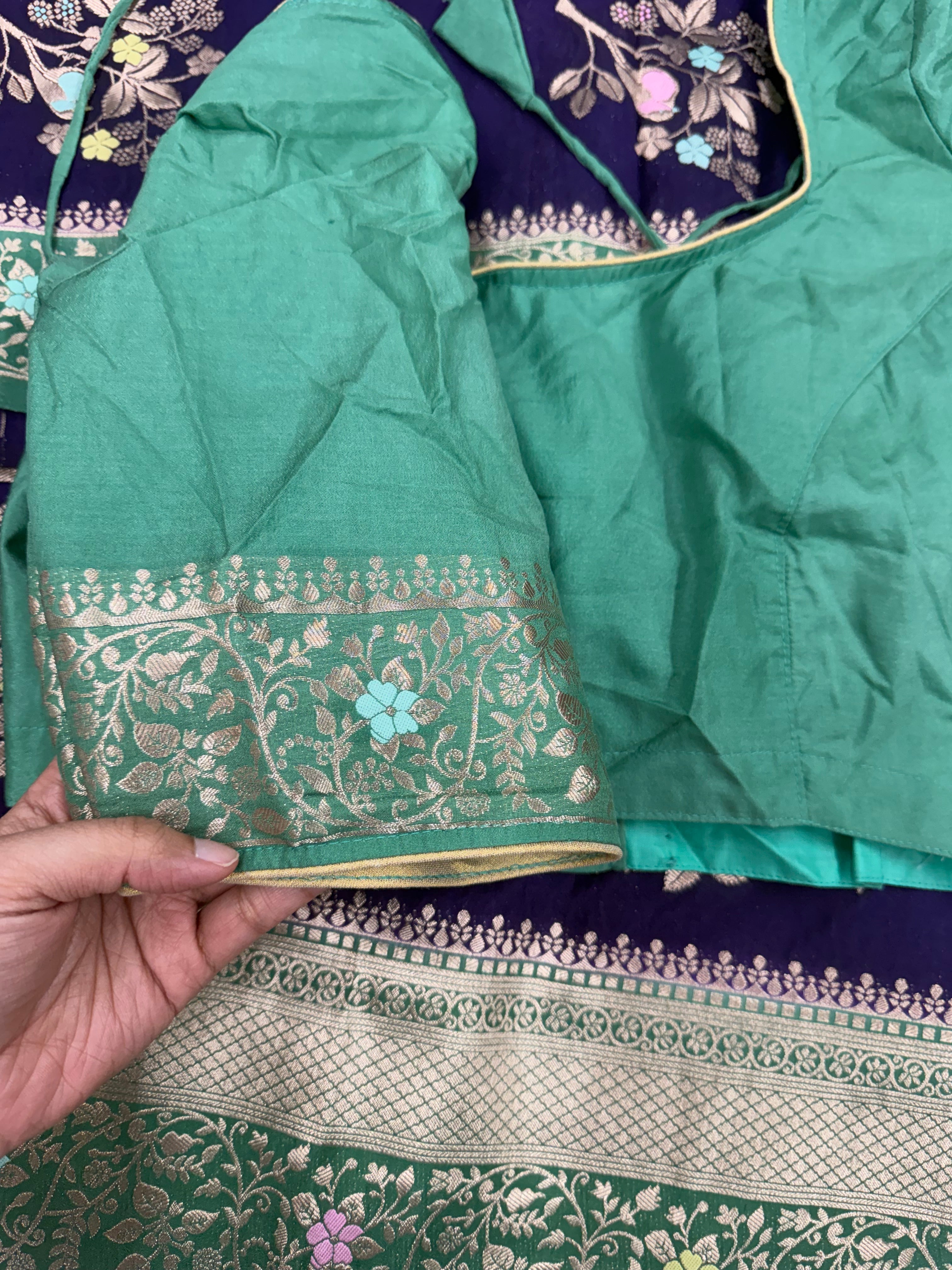 Saree with stiched blouse