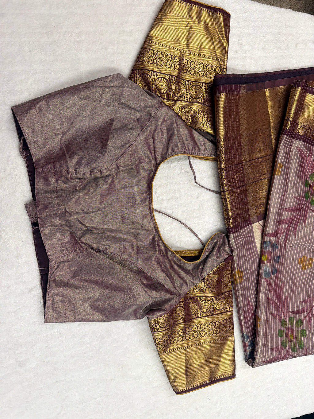 Sarees with stiched blouses