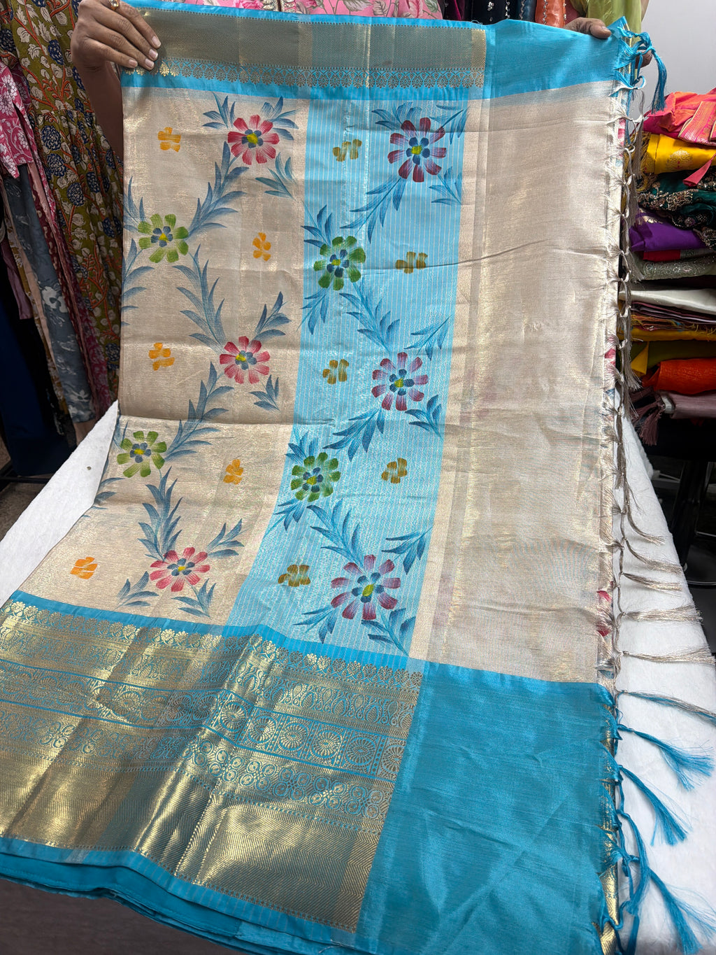 Sarees with stiched blouse