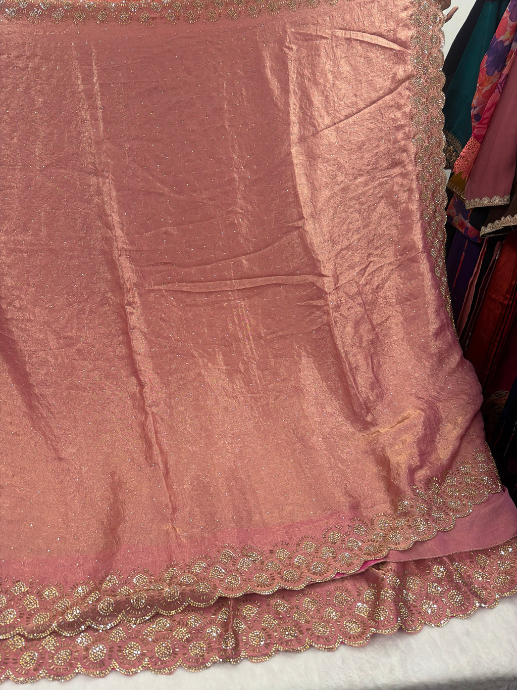 Fendy silk party wear saree with stitched blouse 💫