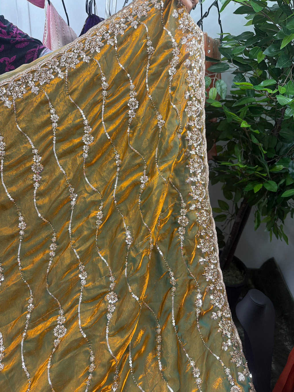 Premium quality party wear sarees with stitched blouse ✨