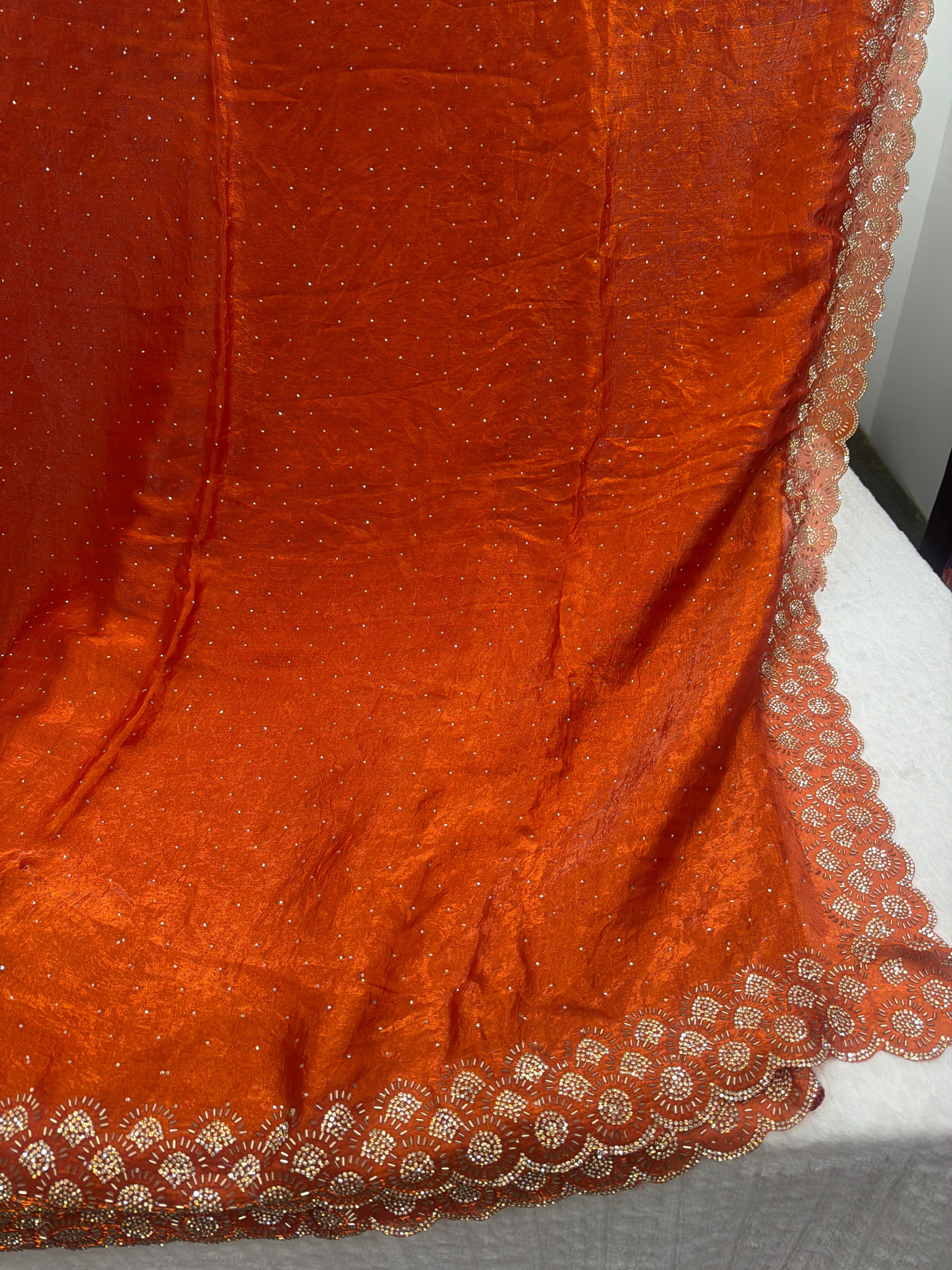 Fendy silk party wear saree with stitched blouse 💫