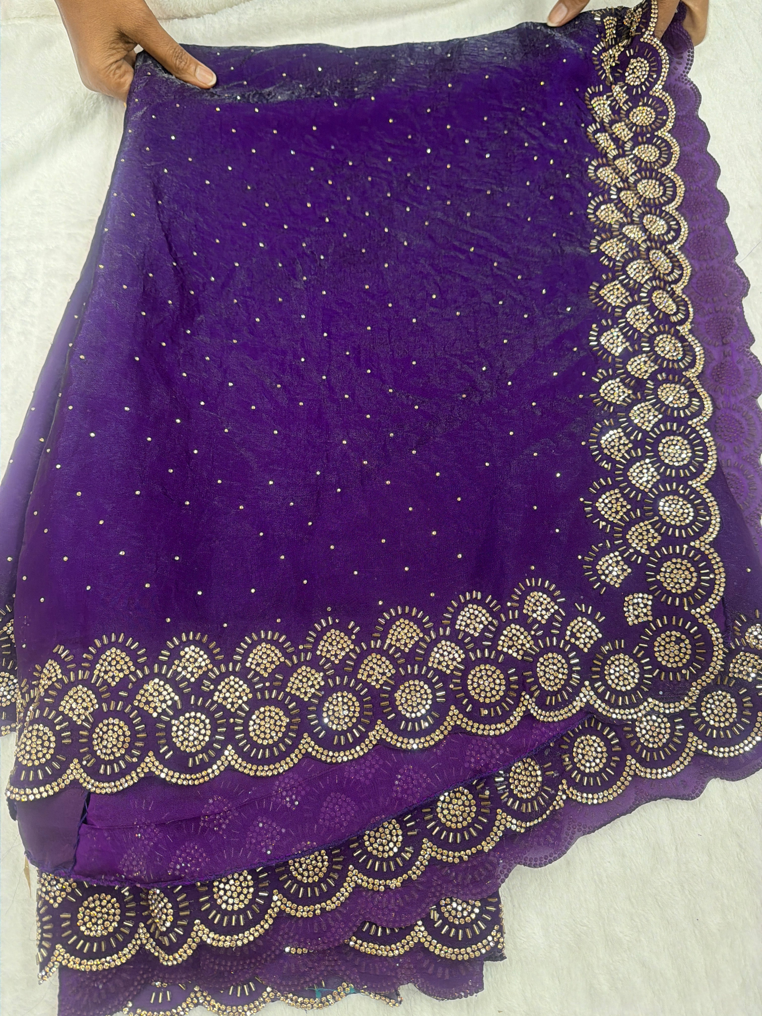 Fendy silk party wear saree with stitched blouse 💫