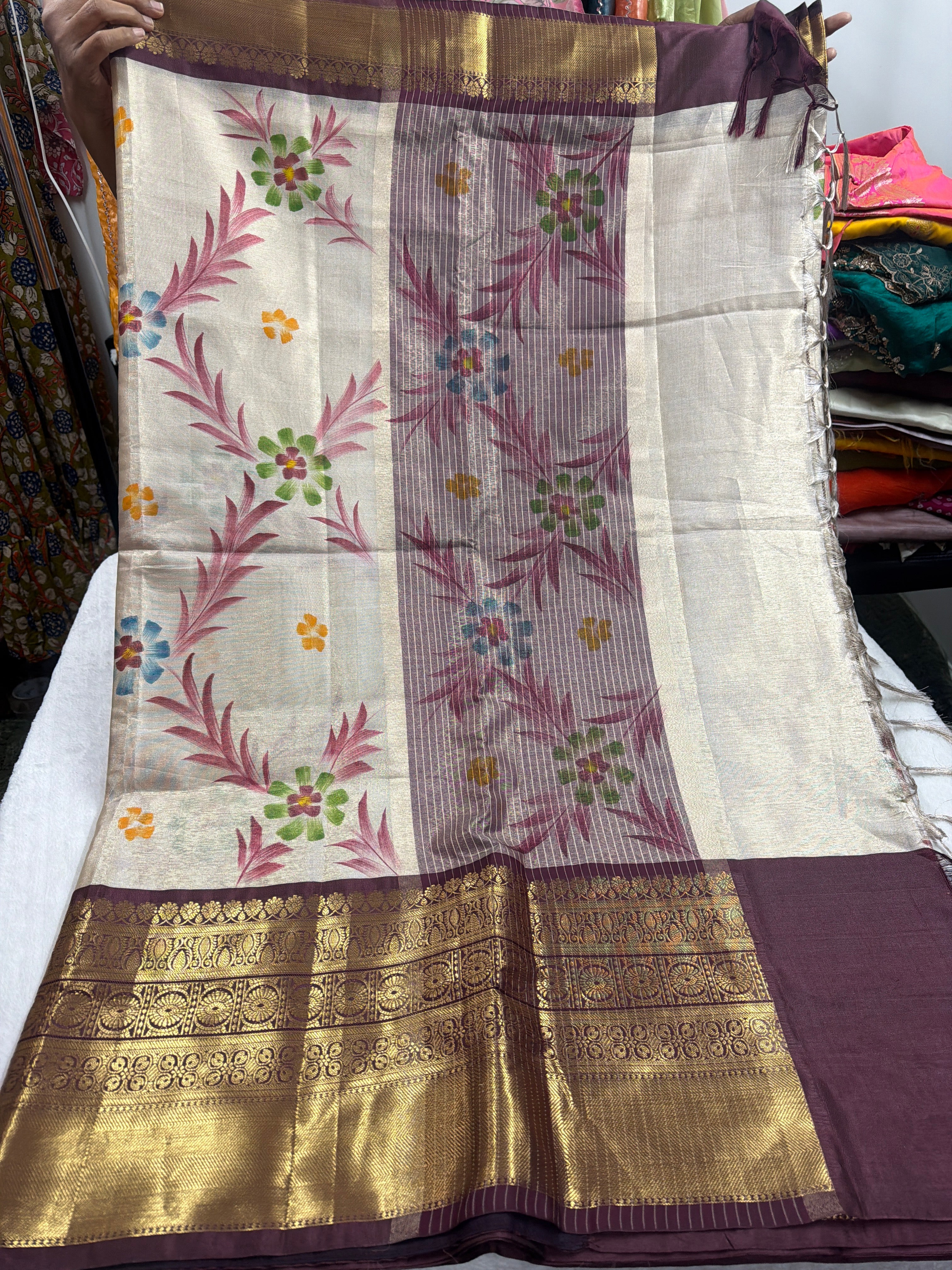 Sarees with stiched blouses