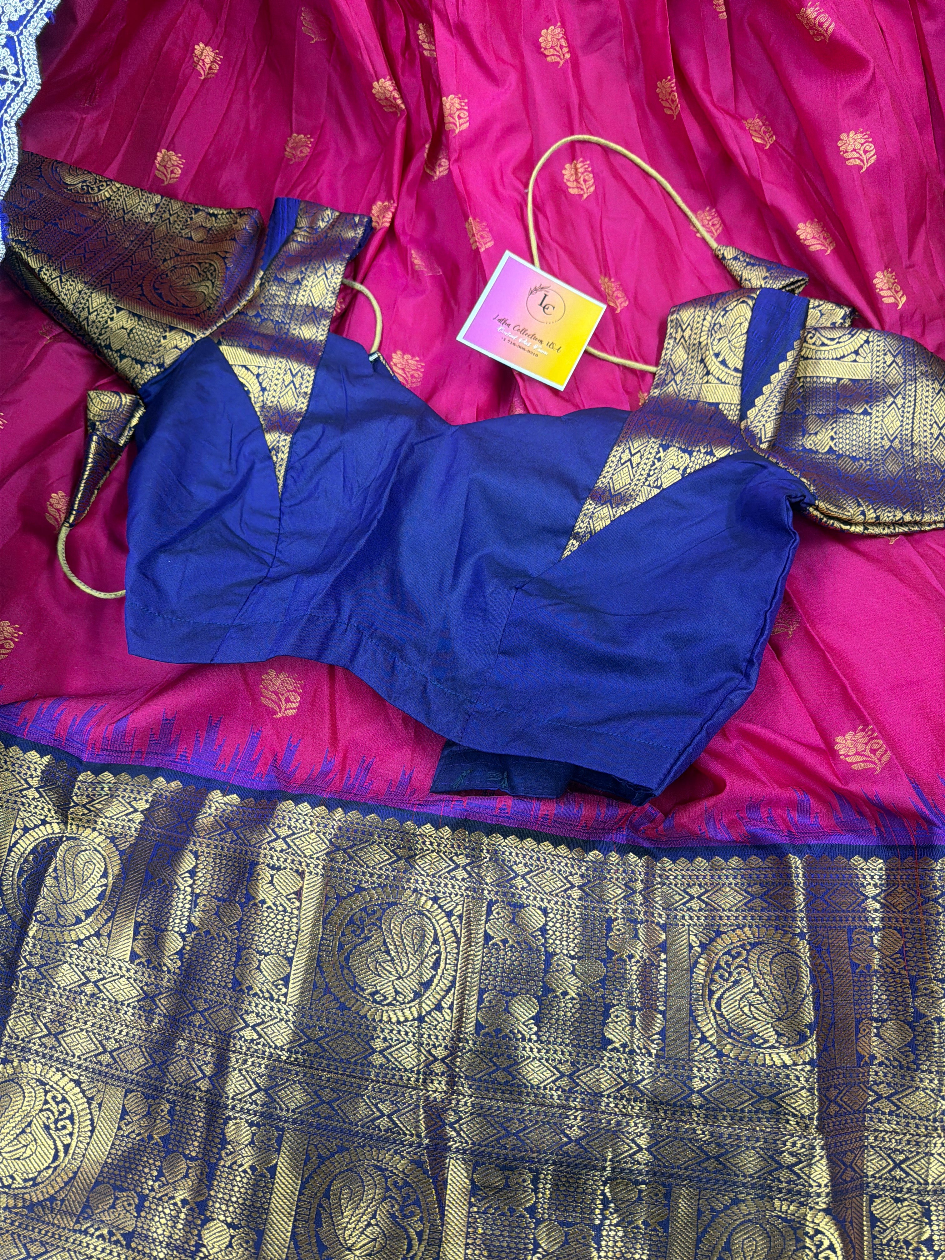 🌸 Semi Gadwal Full Stitched Lehenga