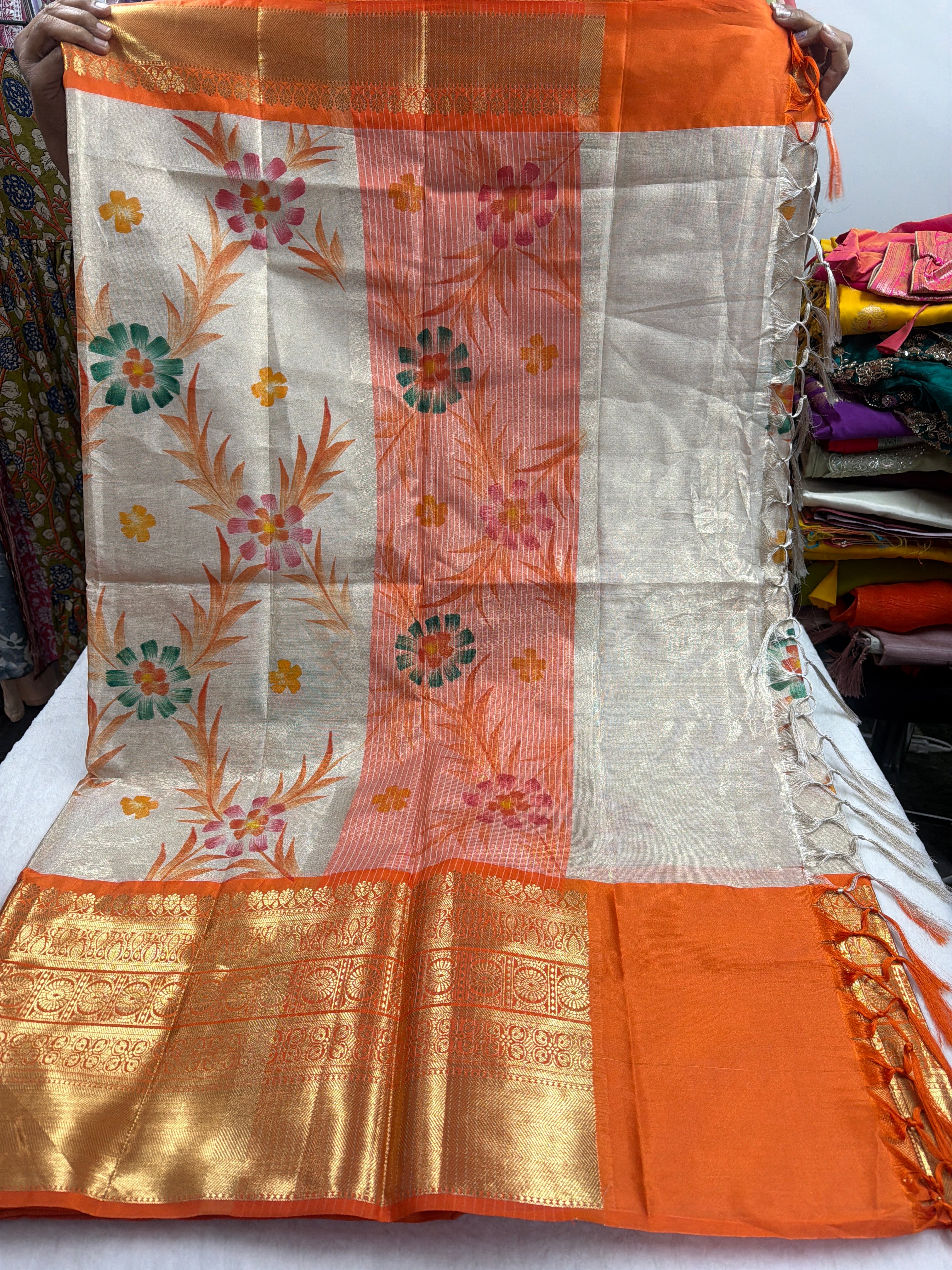 Sarees with stiched blouse