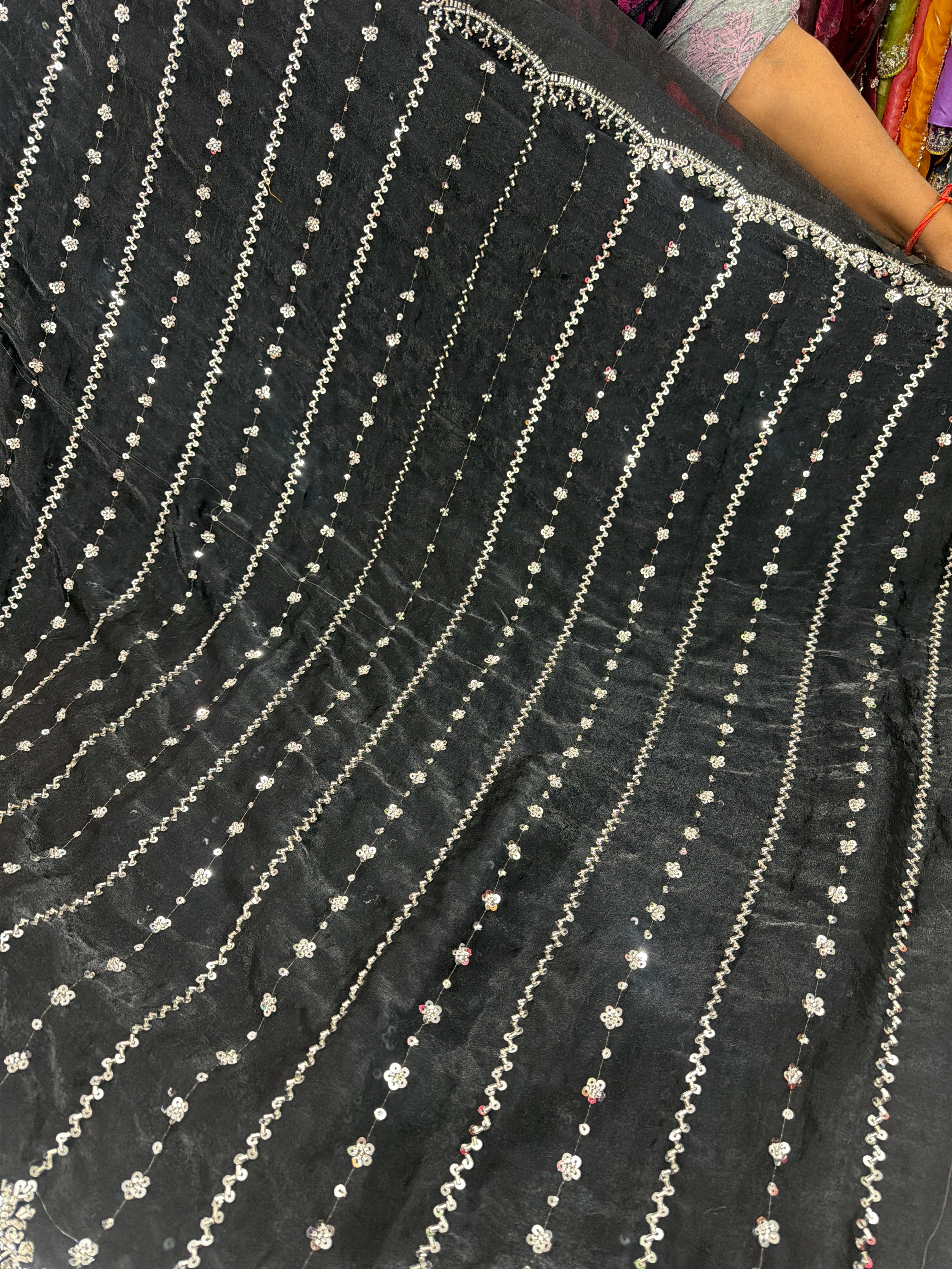 Premium quality party wear sarees with stitched blouse ✨