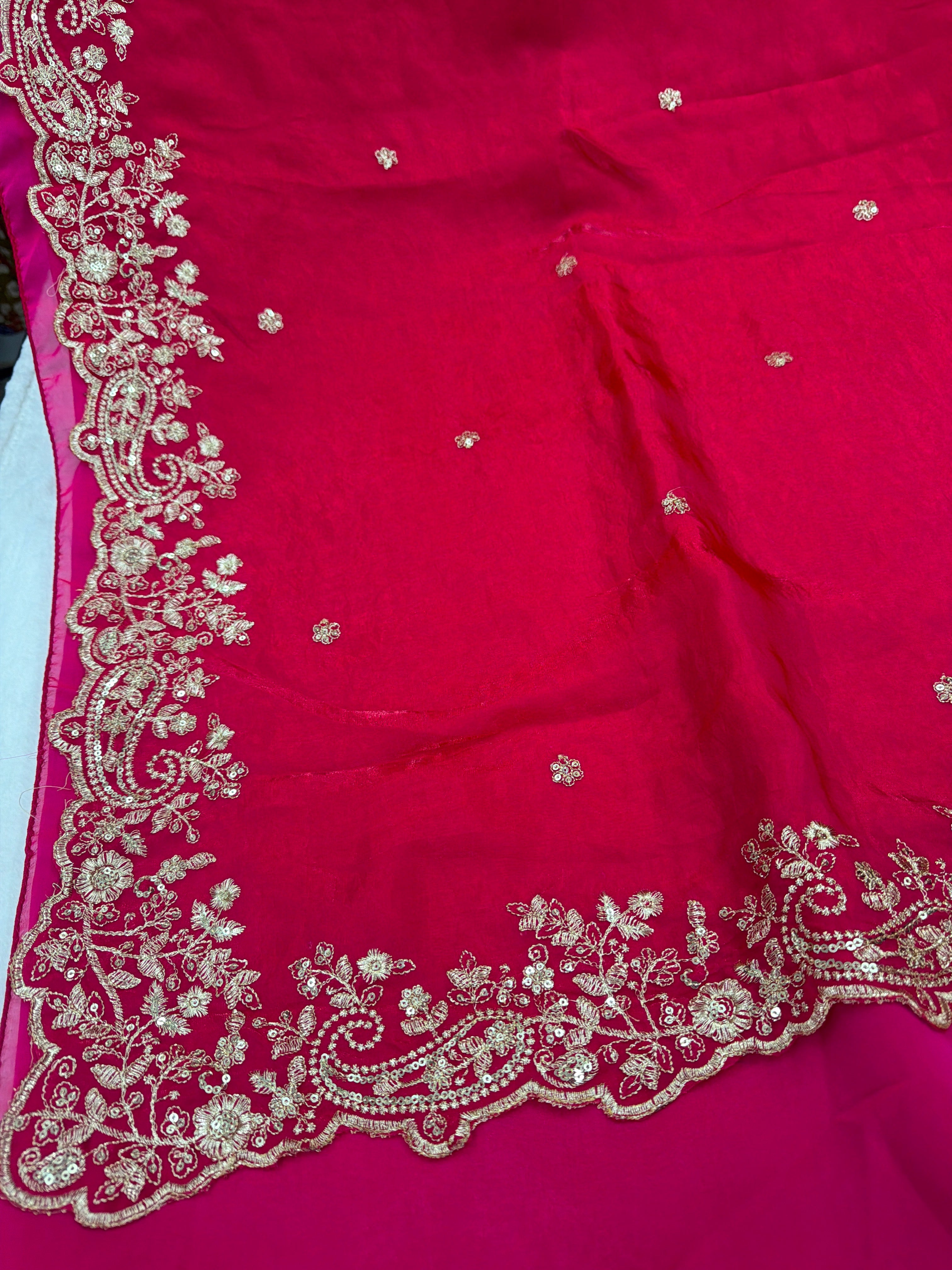 Premium Fendy Silk Saree with Stitched Blouse