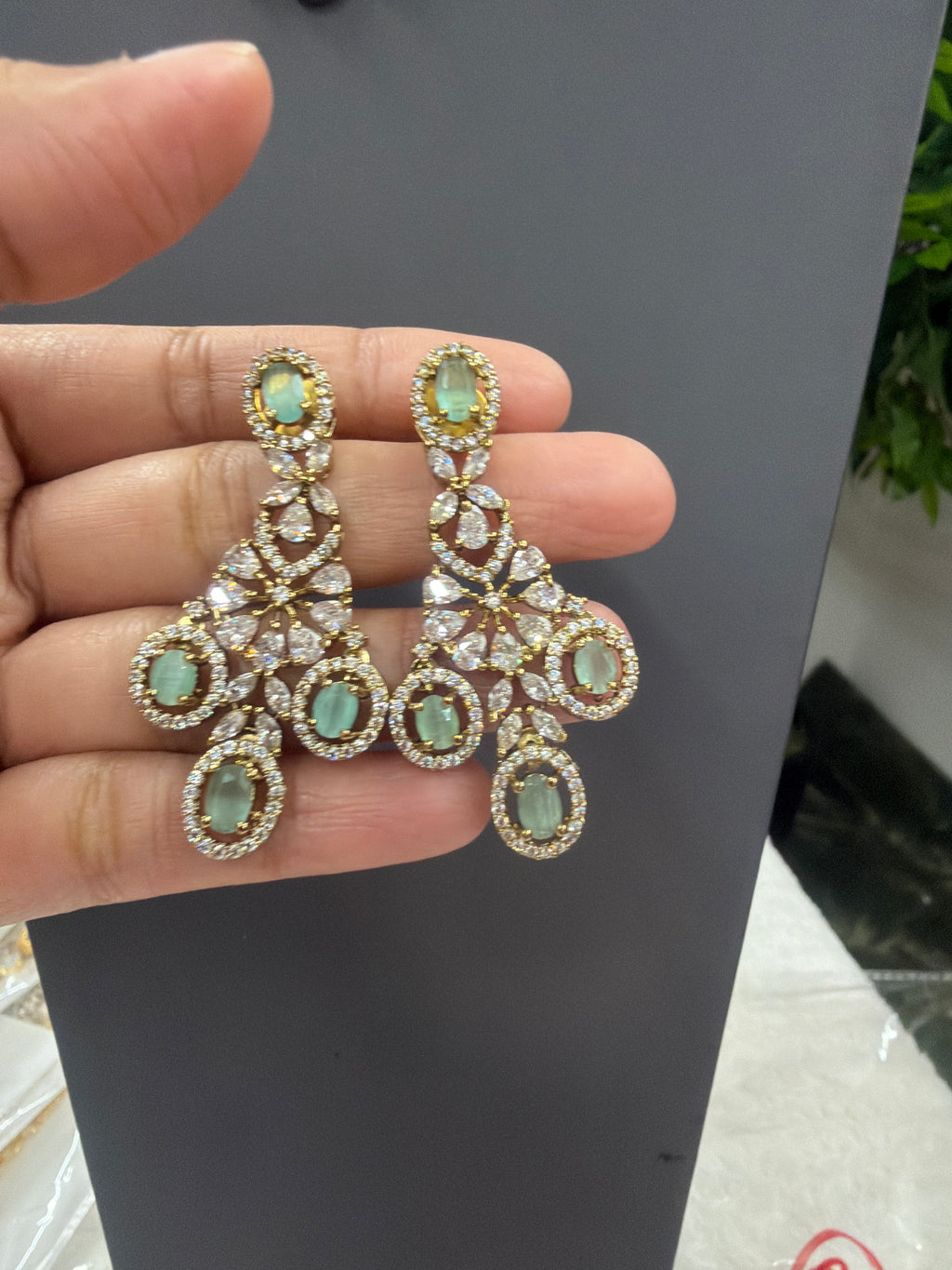 Grand Statement Necklace Set with Earrings