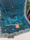 Premium party wear saree with stiched blouse
