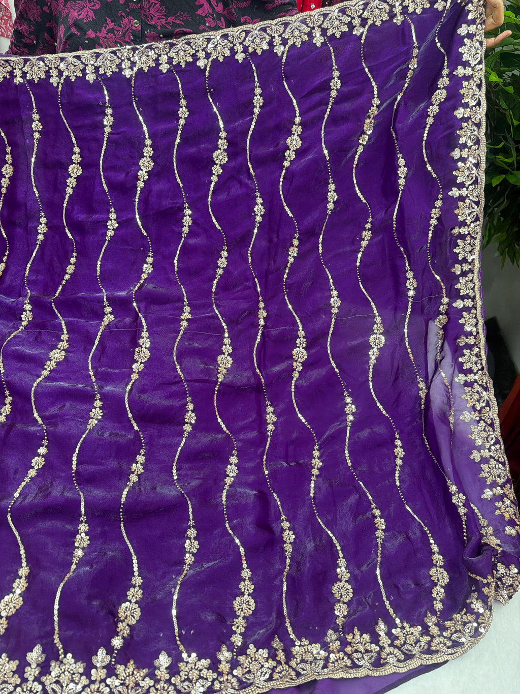 Premium quality party wear sarees with stitched blouse ✨