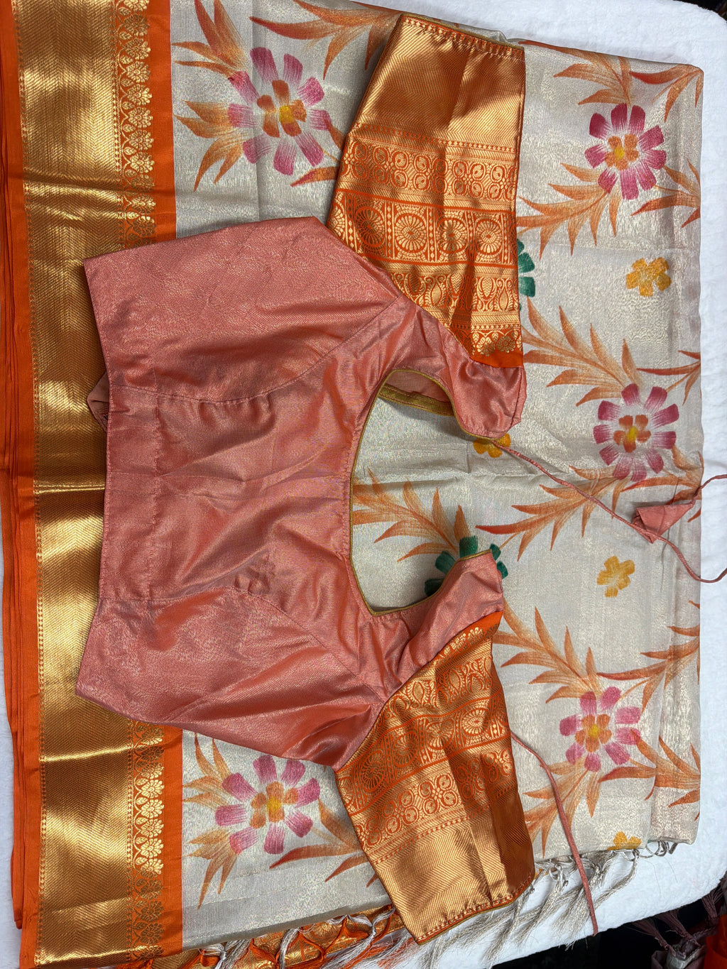 Sarees with stiched blouse