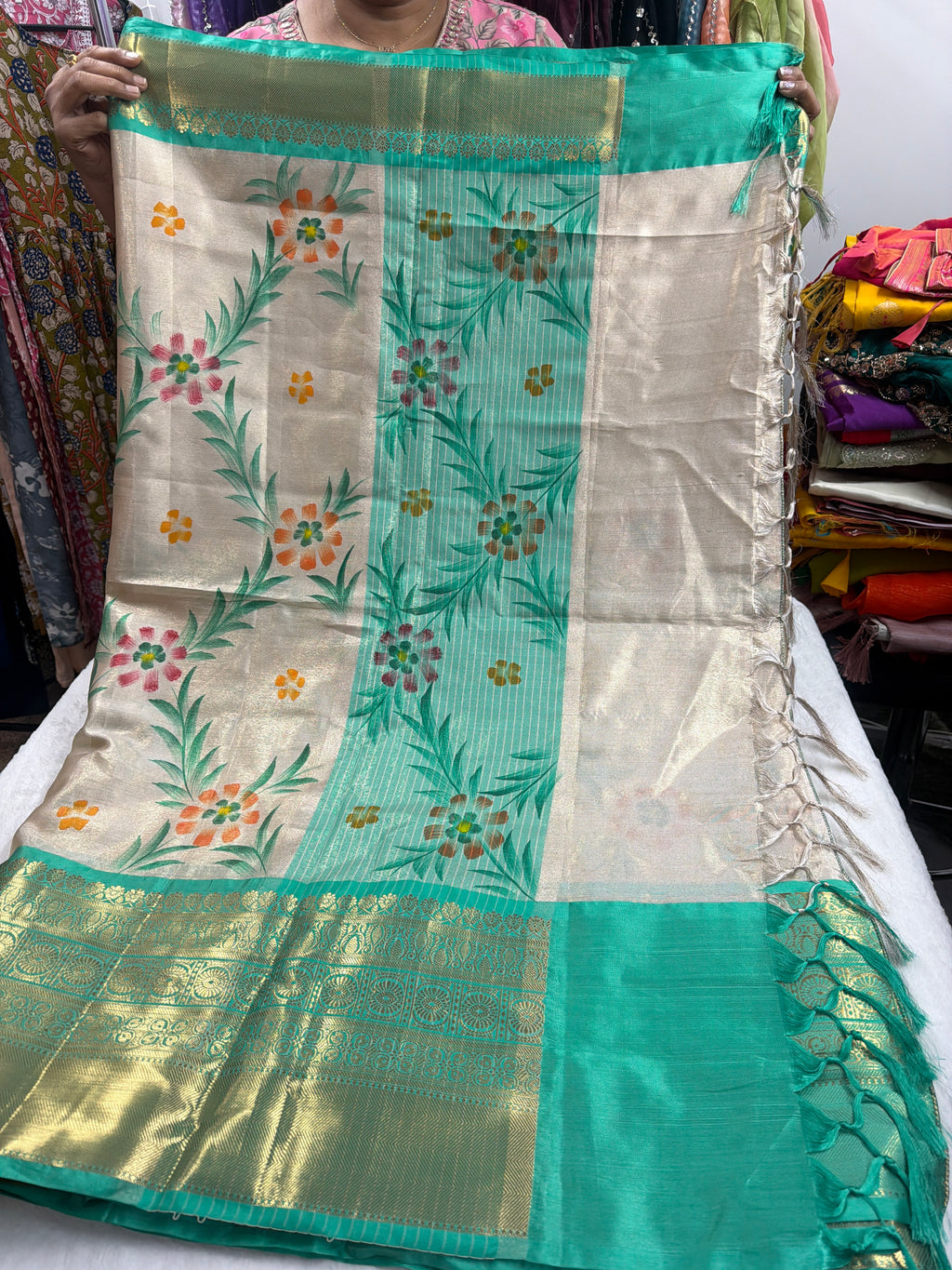 Saree with stiched blouse