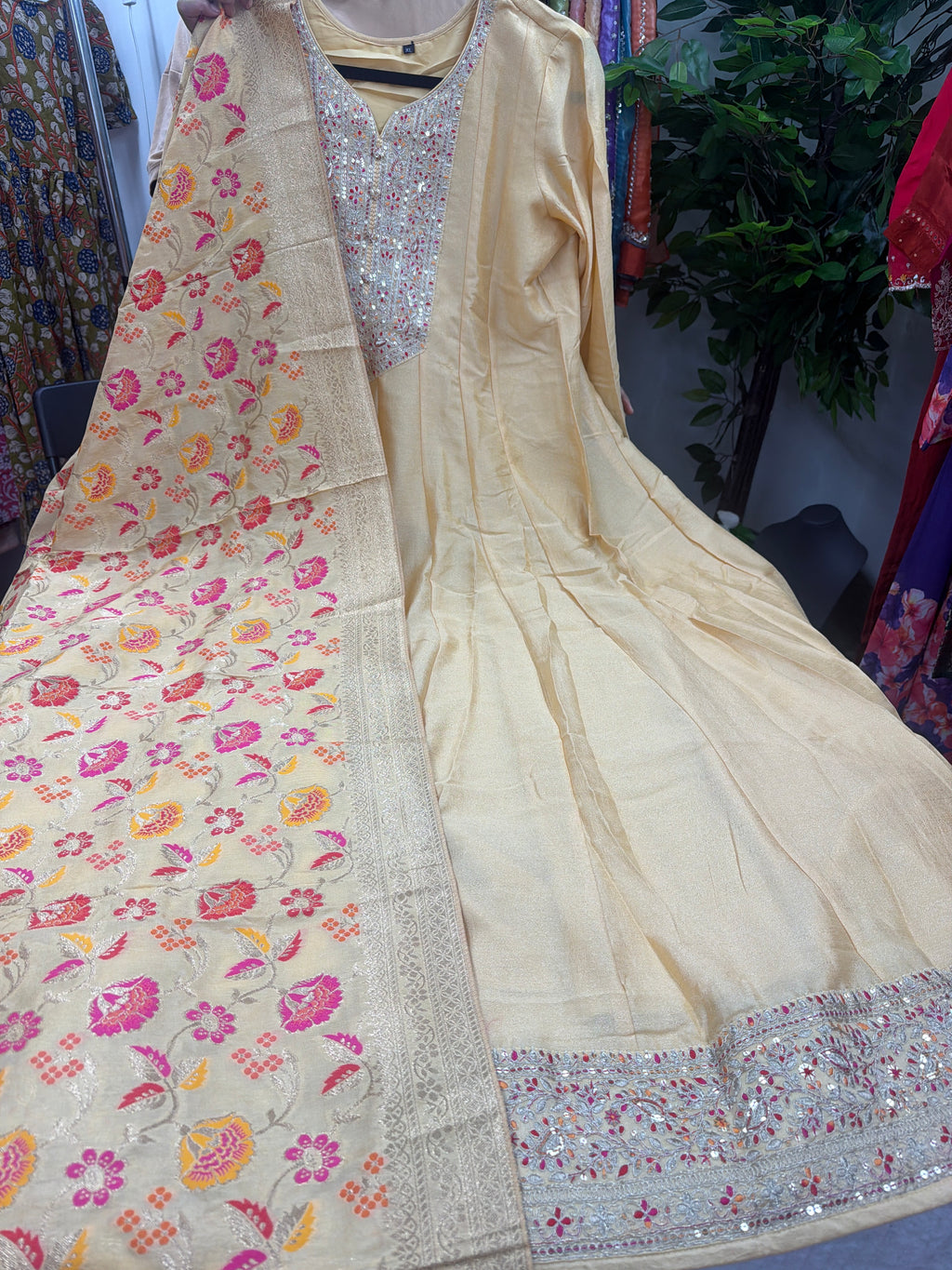 frock-style outfits with dupatta