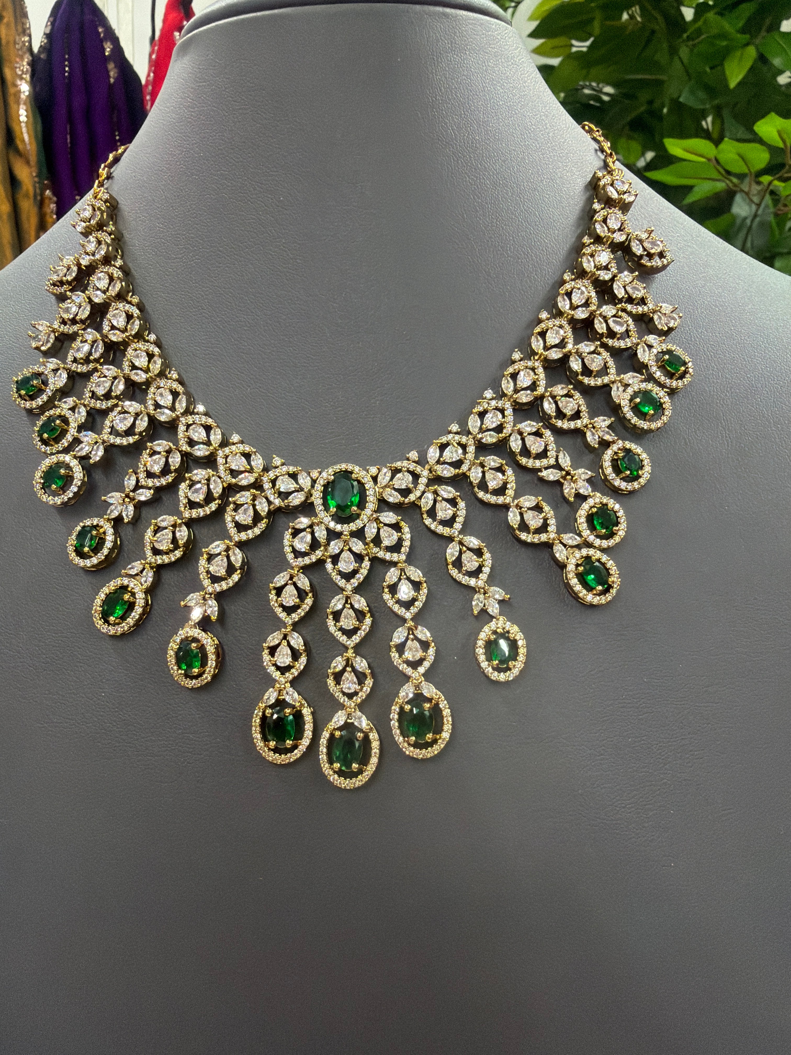 Heavy Designer Necklace Set with Earrings