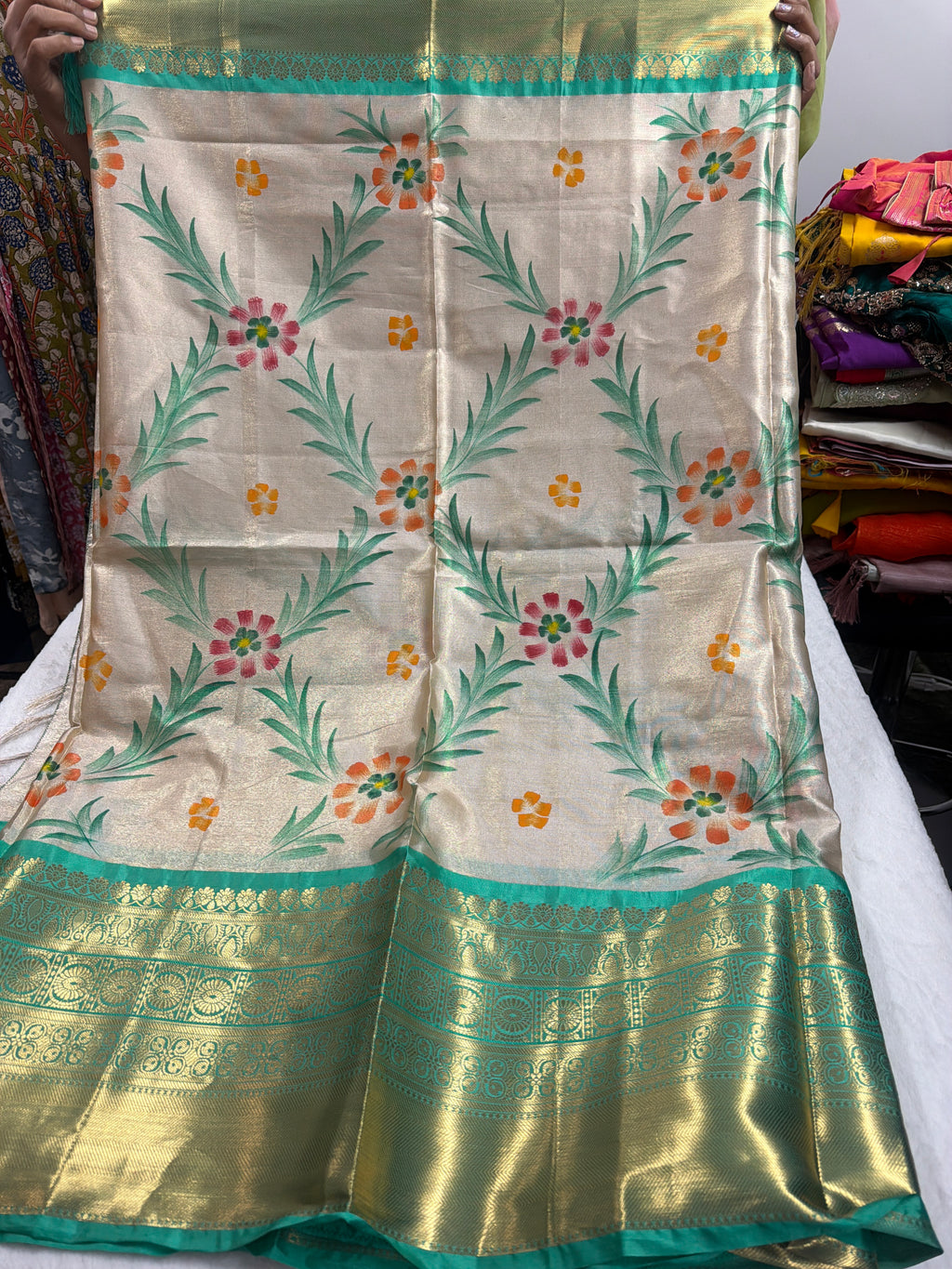 Saree with stiched blouse
