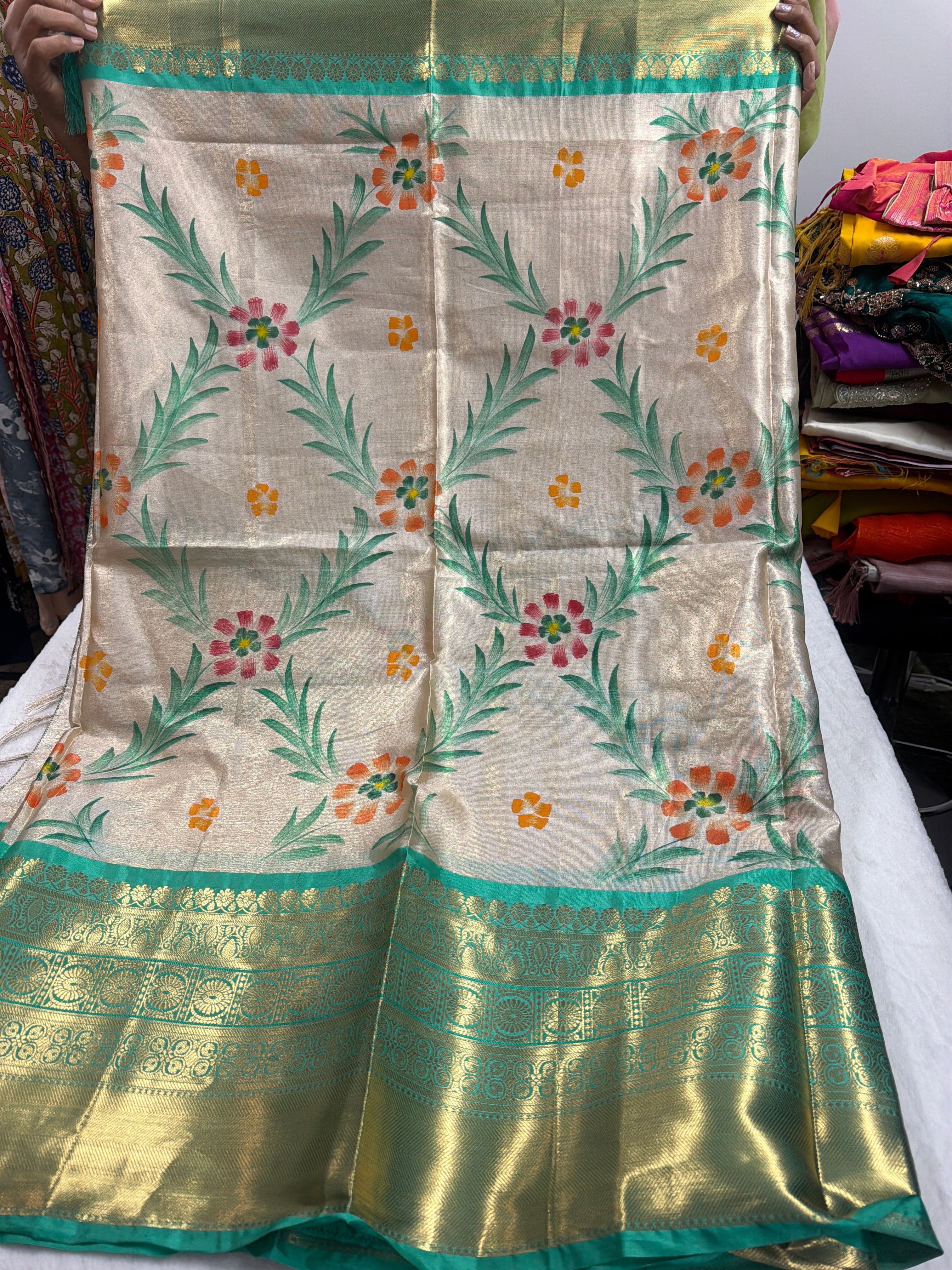 Saree with stiched blouse