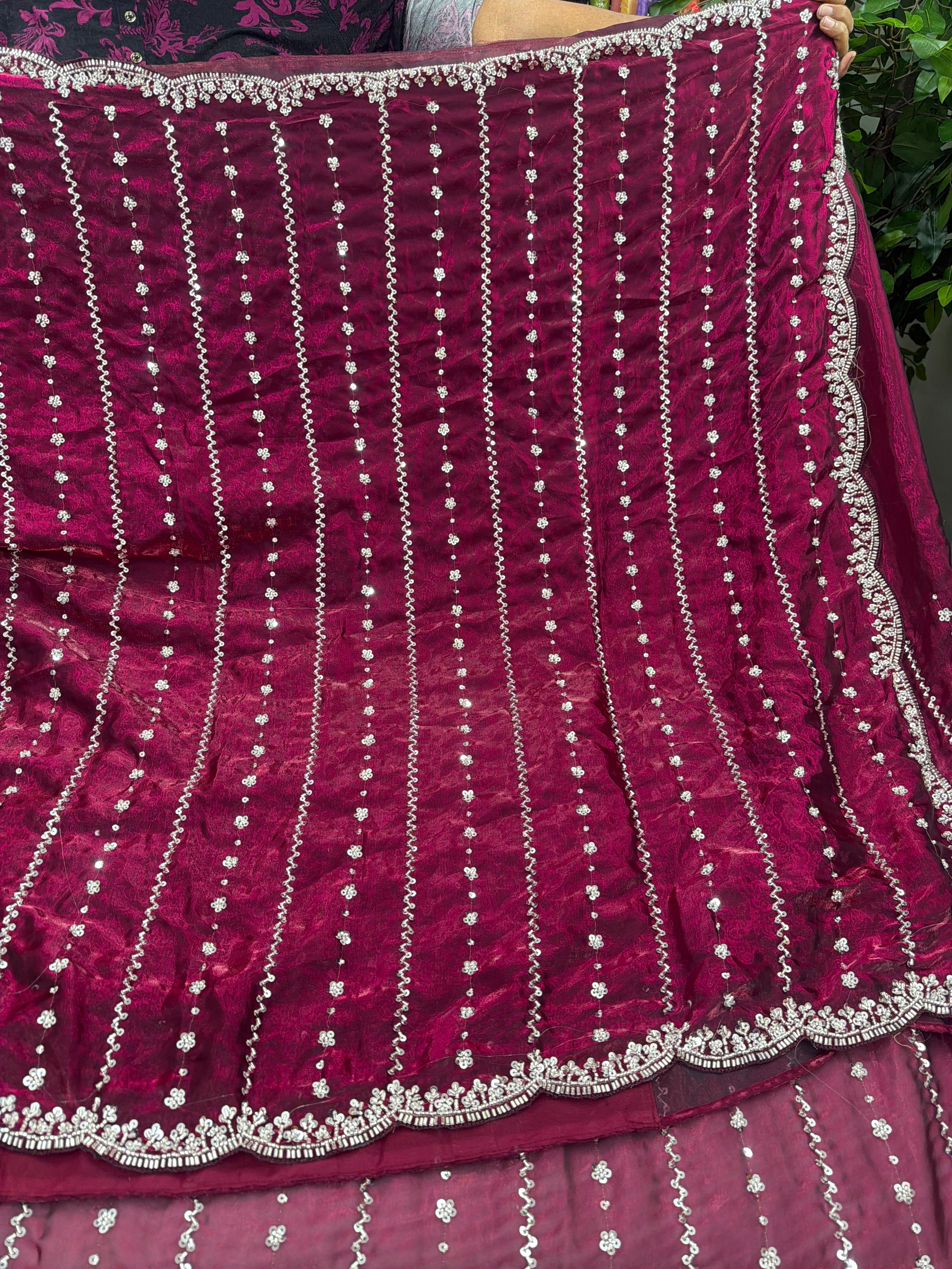 Premium quality party wear sarees with stitched blouse ✨