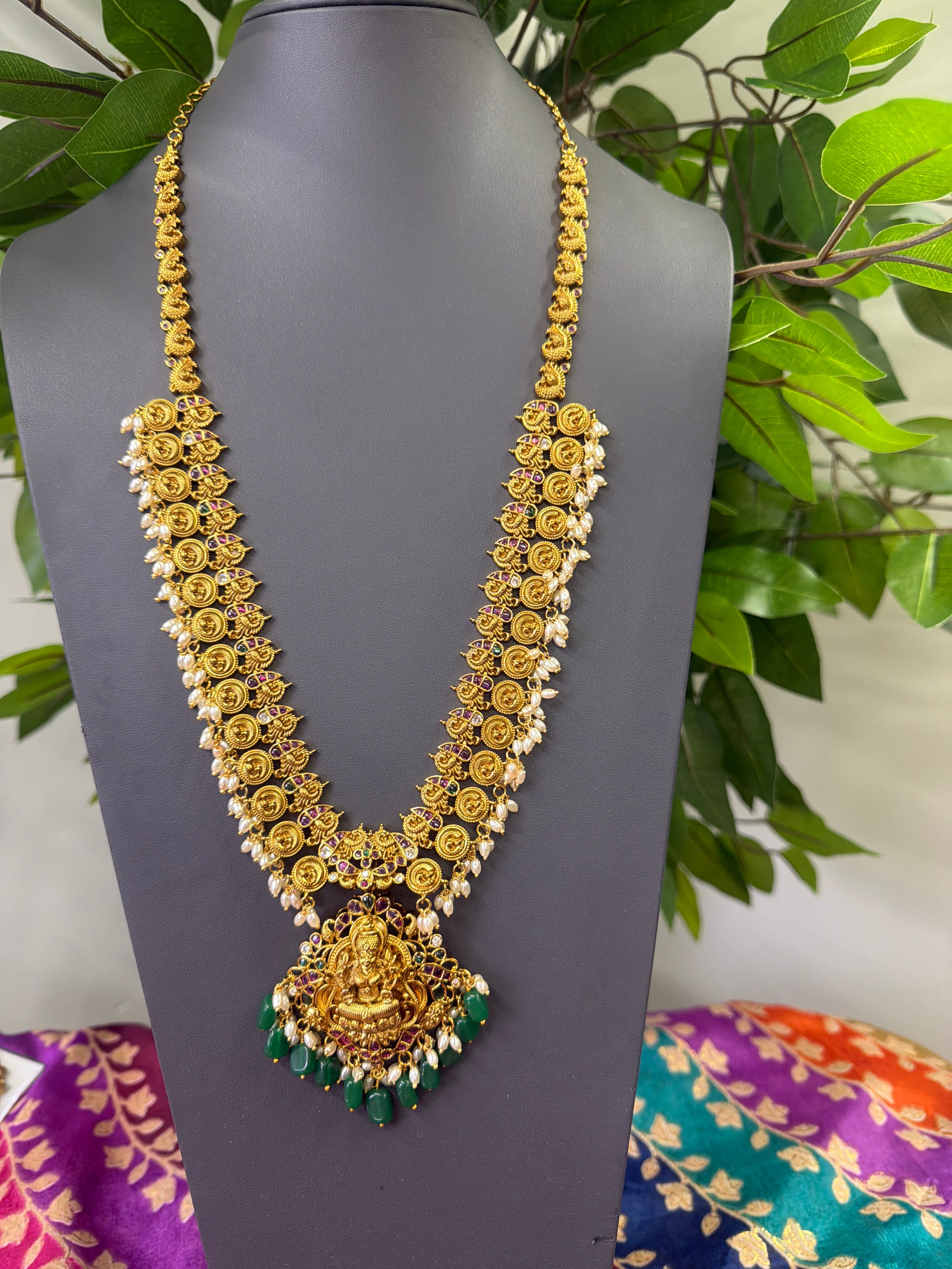 Haram Set with Detachable Locket and Earrings