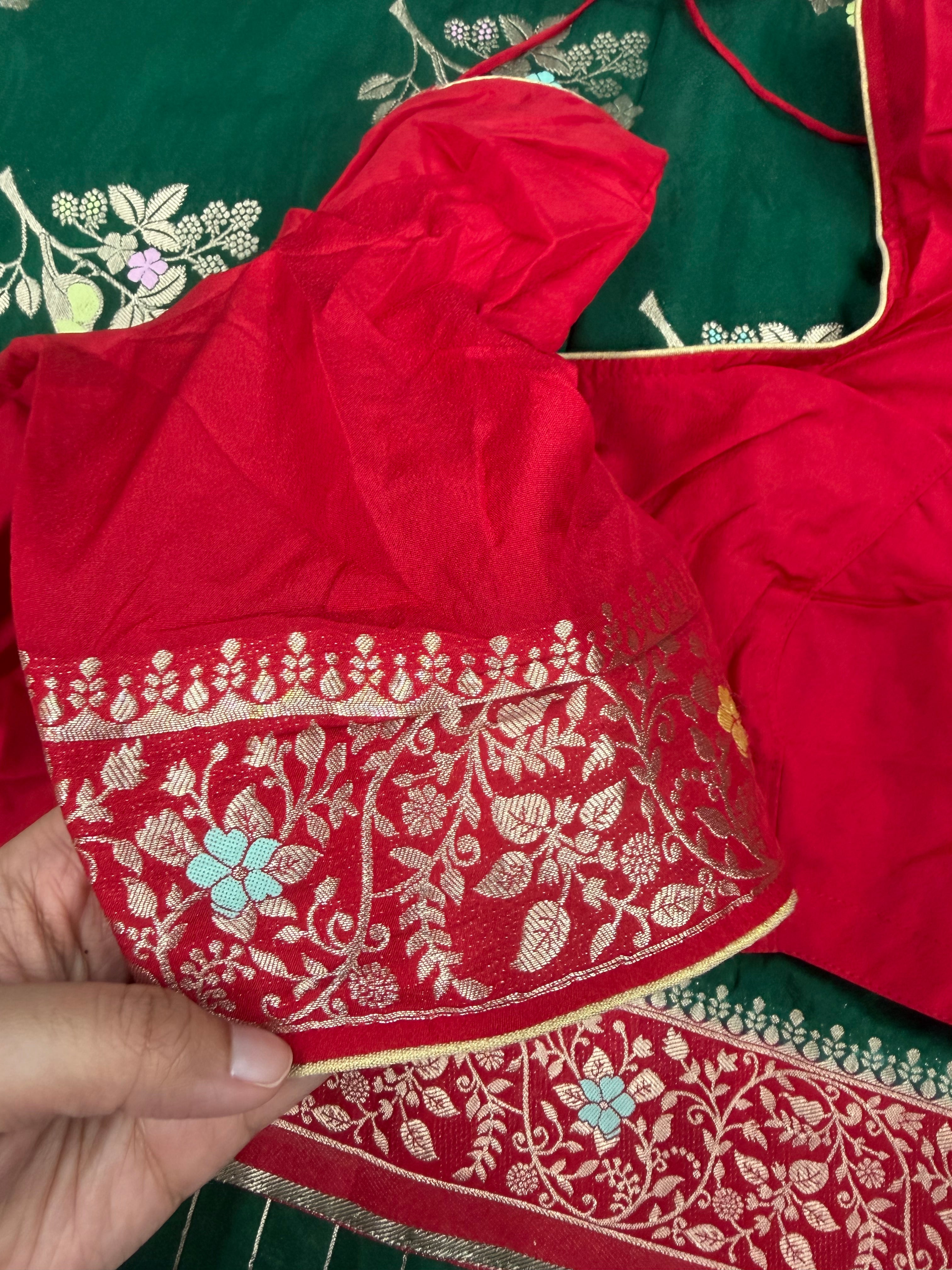 Saree with stiched blouse