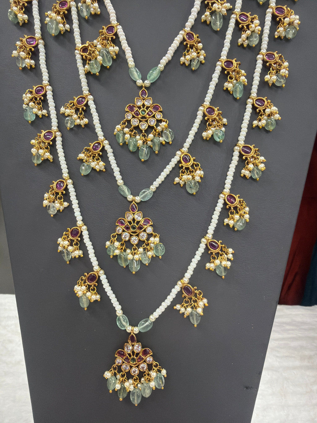 Rajashree Multi-Layer Pearl Haram