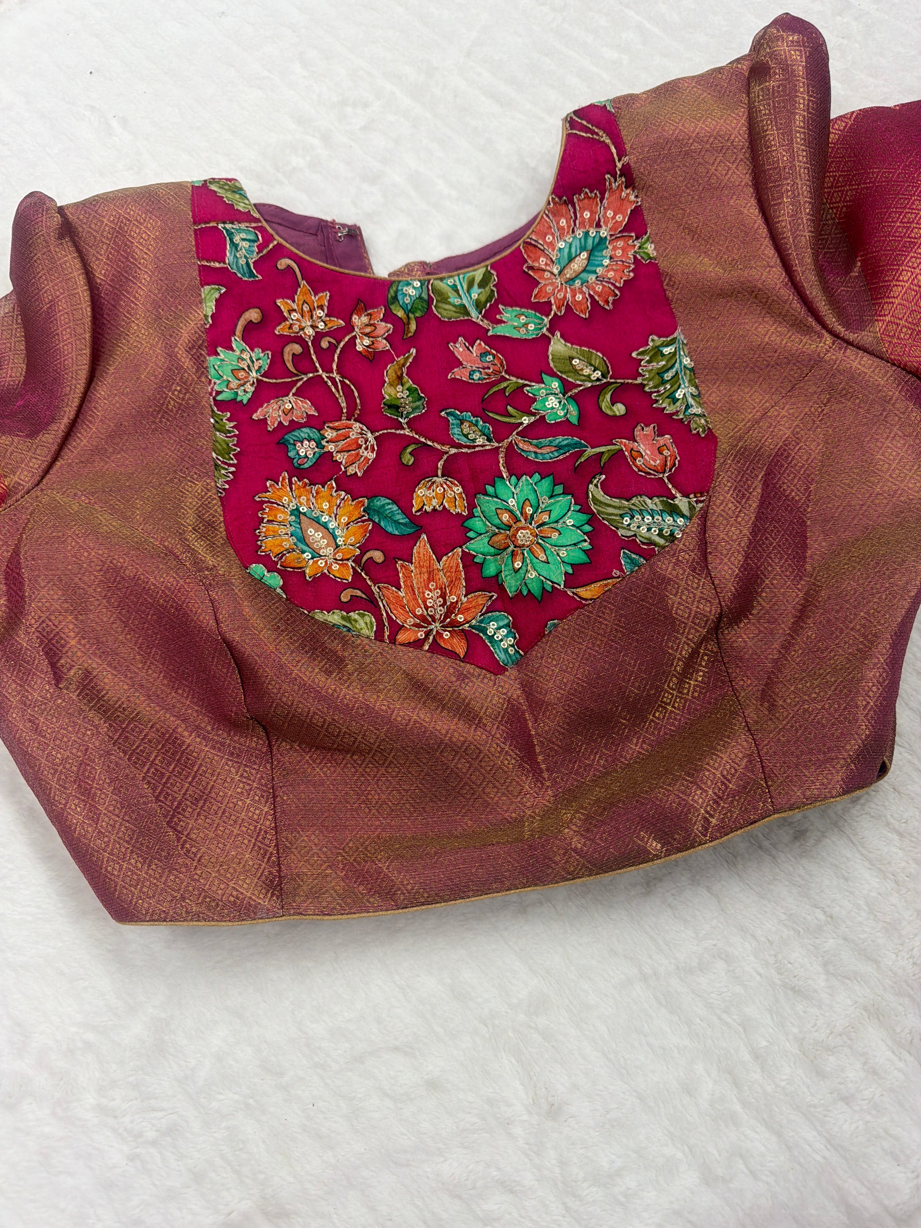 Rich Kalamkari brocade blouse