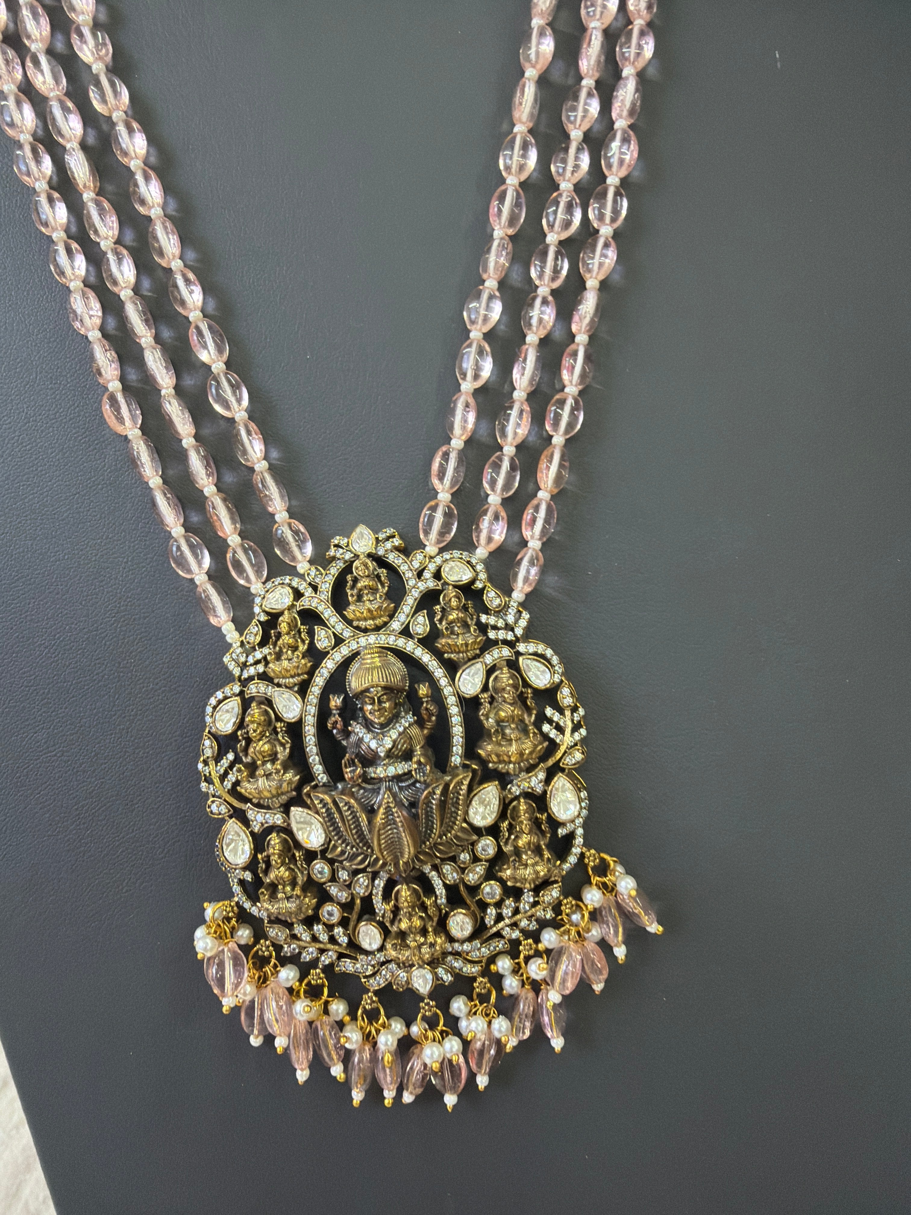Elegant Beads Long Haram Set with Matching Earrings