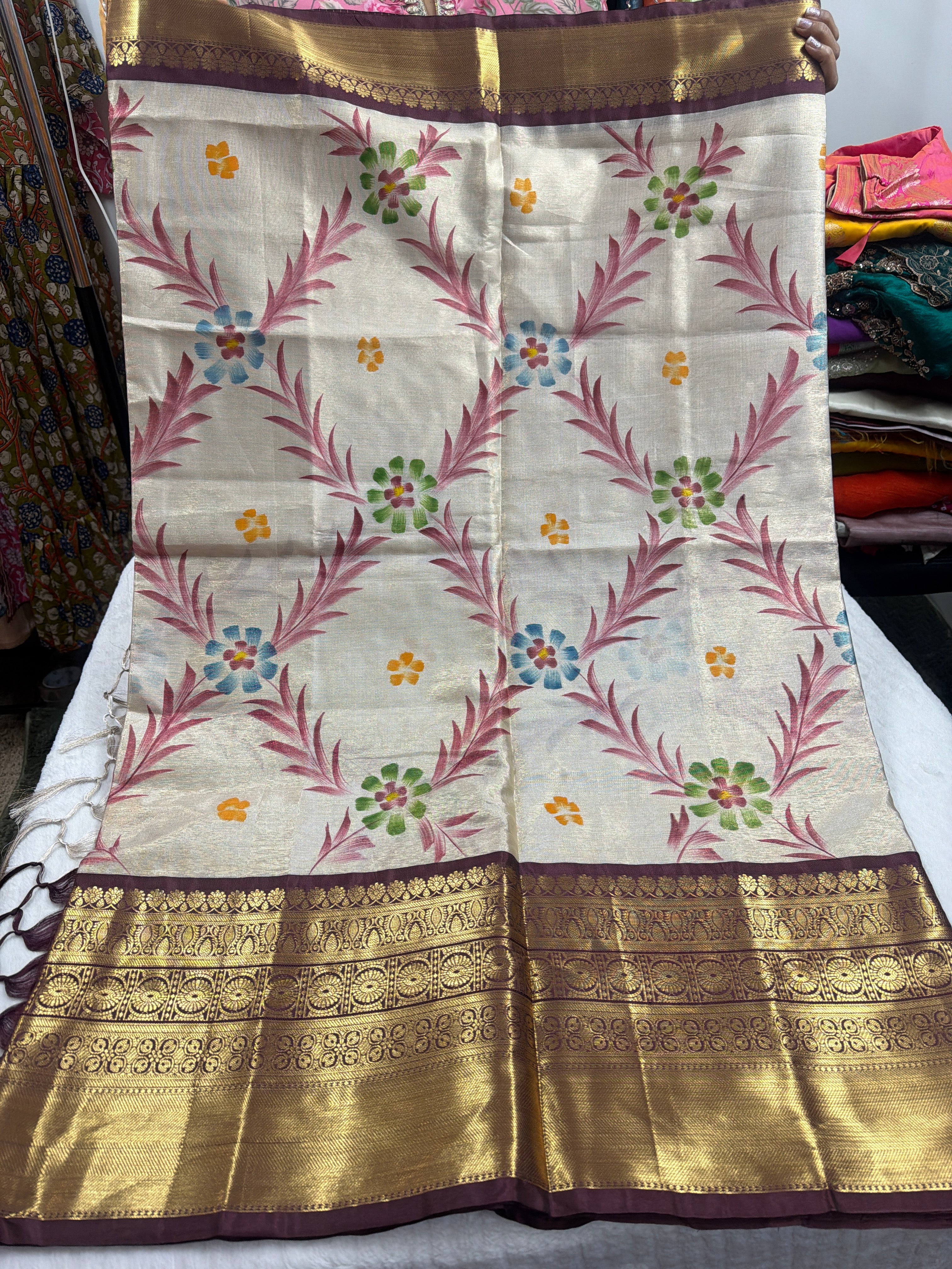 Sarees with stiched blouses